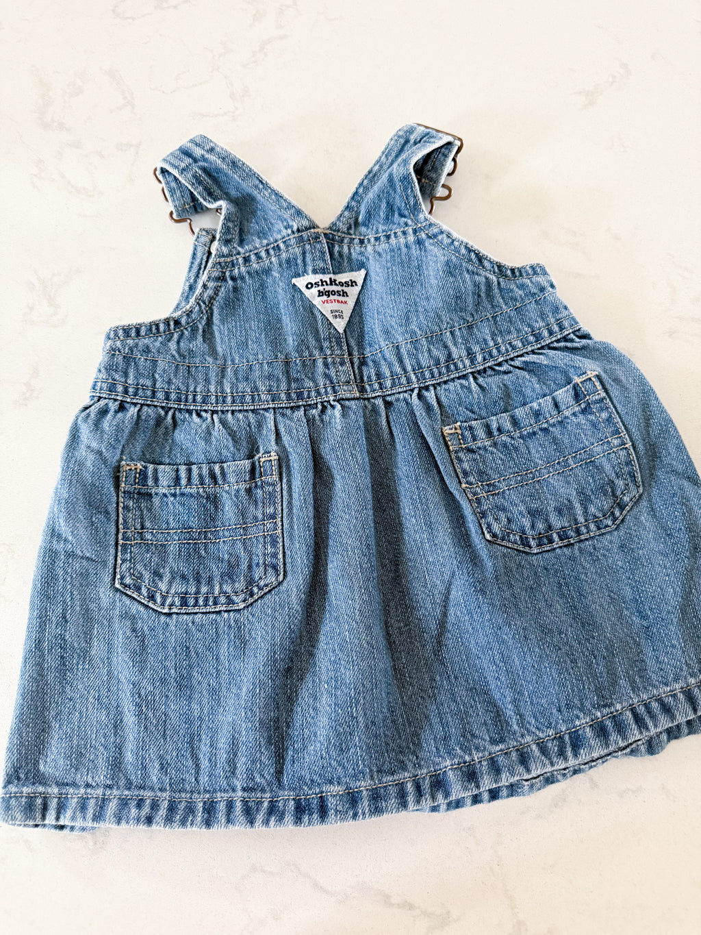 Oshkosh- 6m- GUC- overall Jean dress vintage late 90s/early 2000