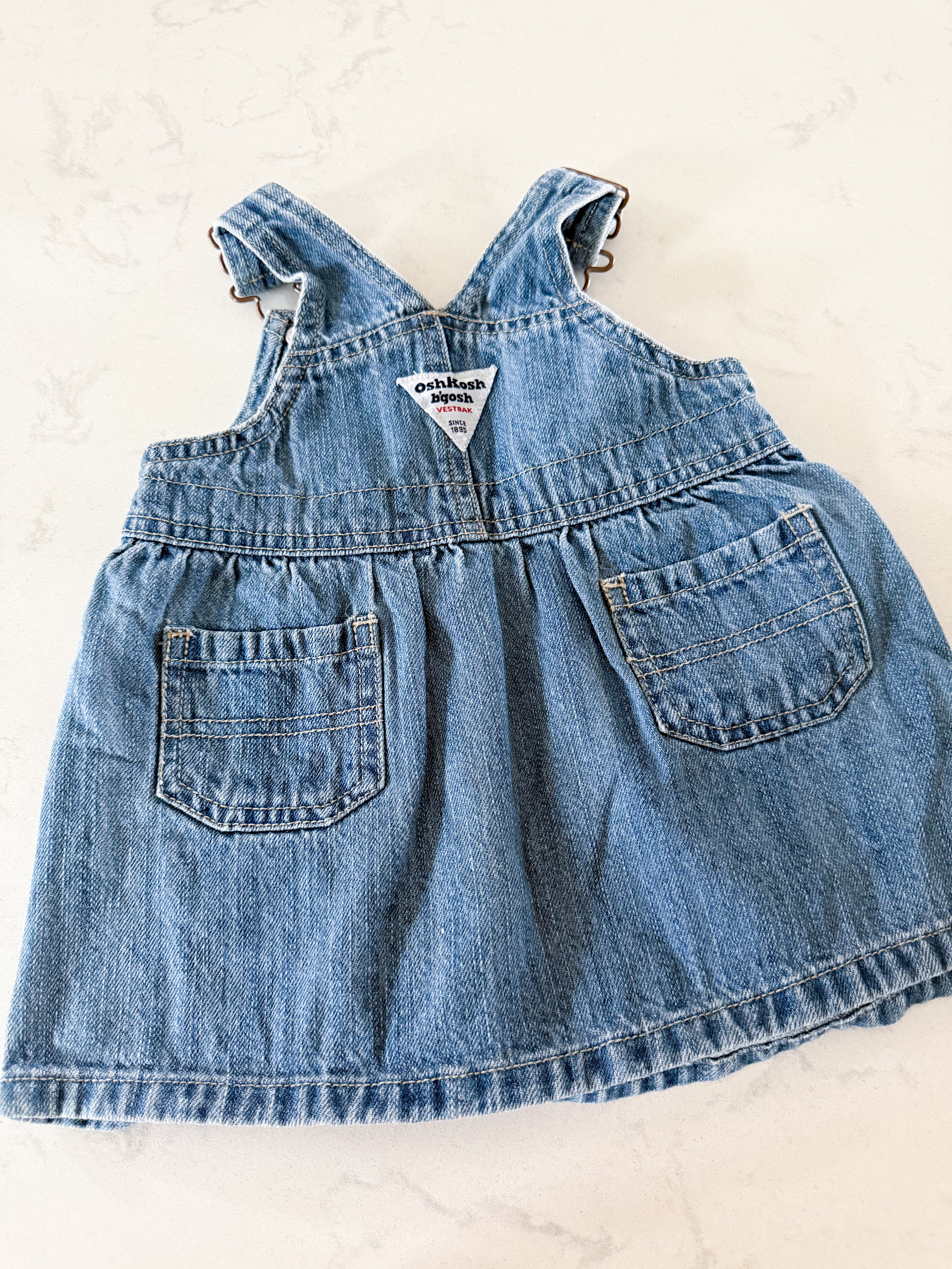 Oshkosh- 6m- GUC- overall Jean dress vintage late 90s/early 2000