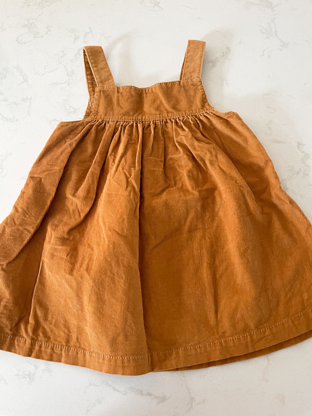 Carter’s-18m-VGUC- mustard yellow corduroy dress