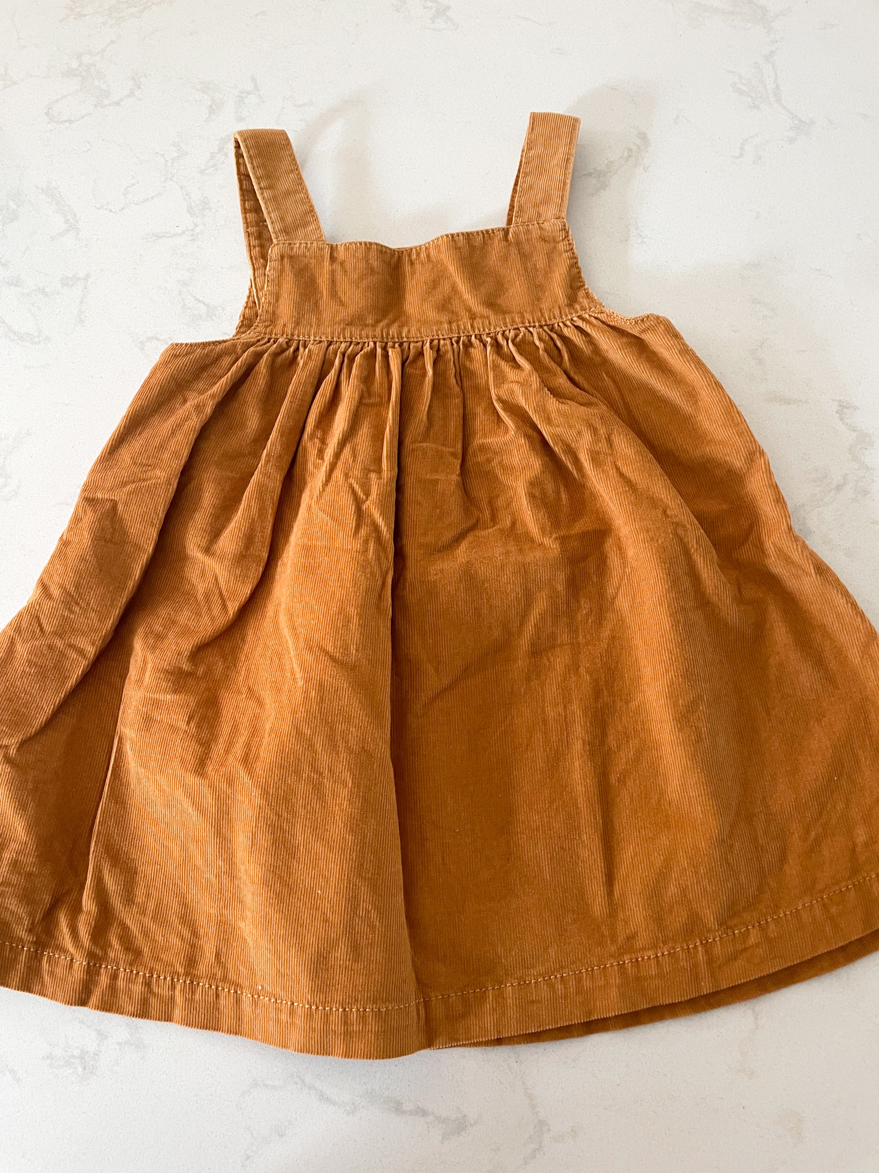 Carter’s-18m-VGUC- mustard yellow corduroy dress