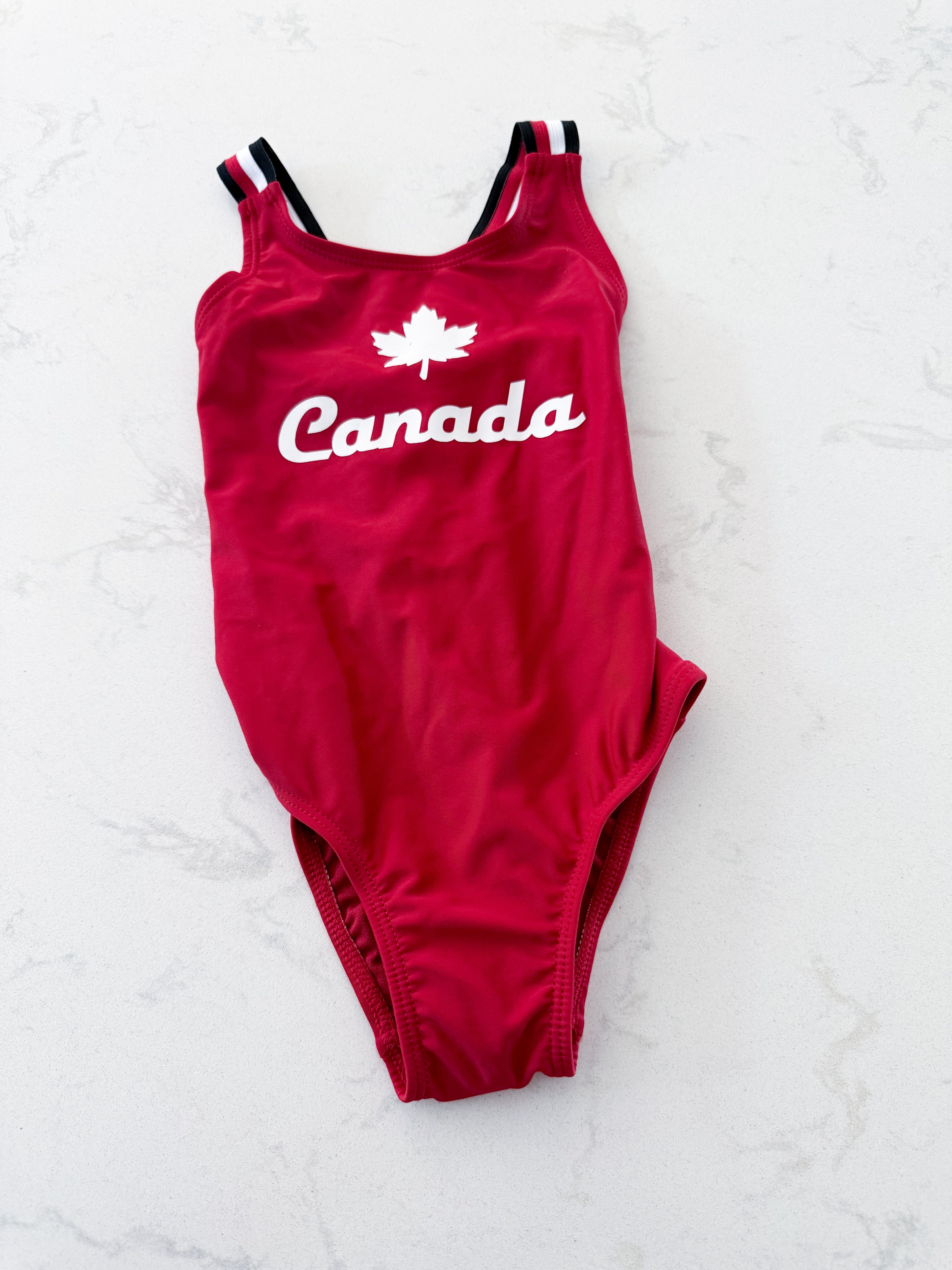 Canadiana- 4T- BNWT- red bathing suit with Canada on front