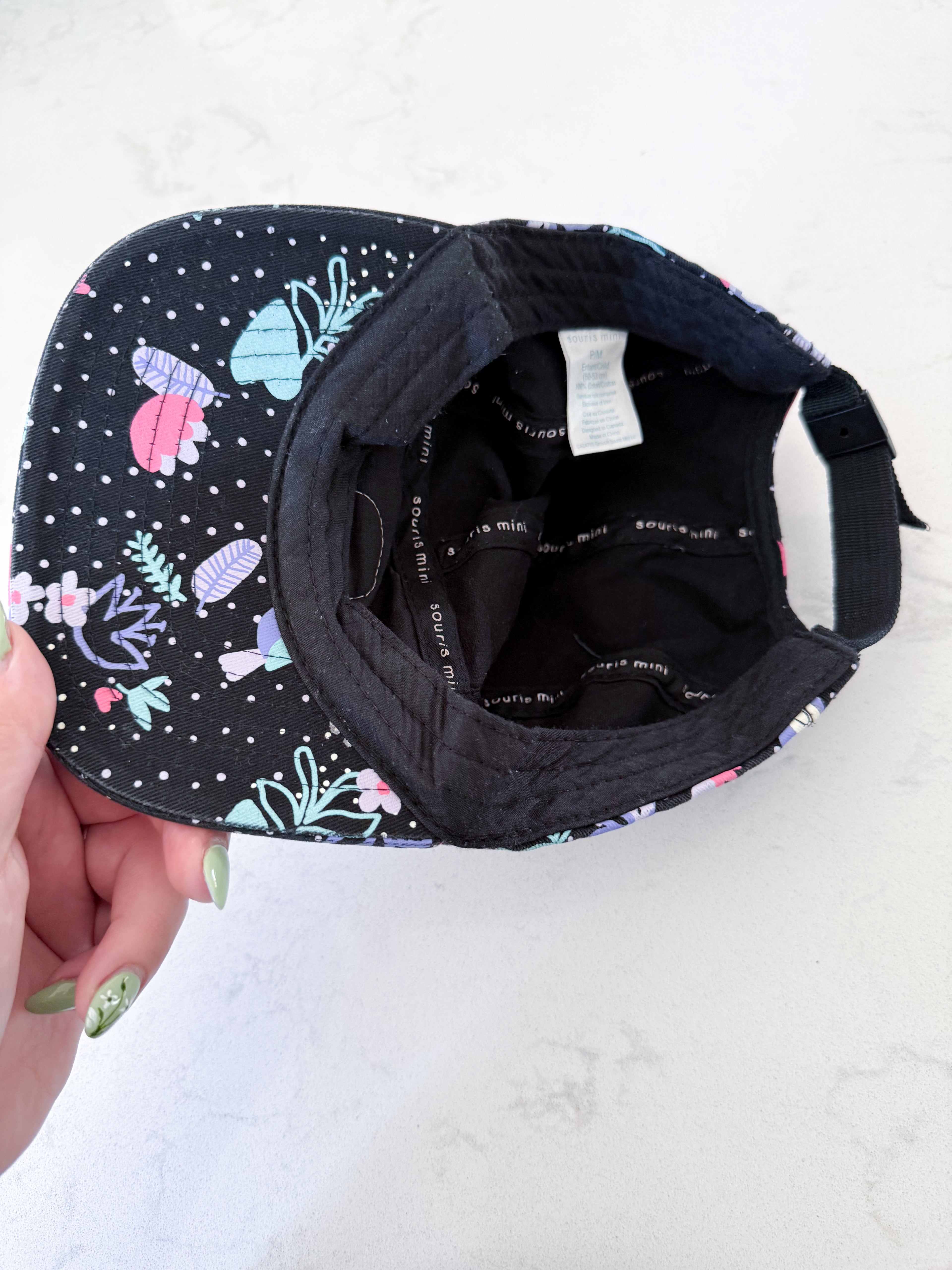Souris Mini- 50-53cm- GUC- black Ball cap with bird graphics