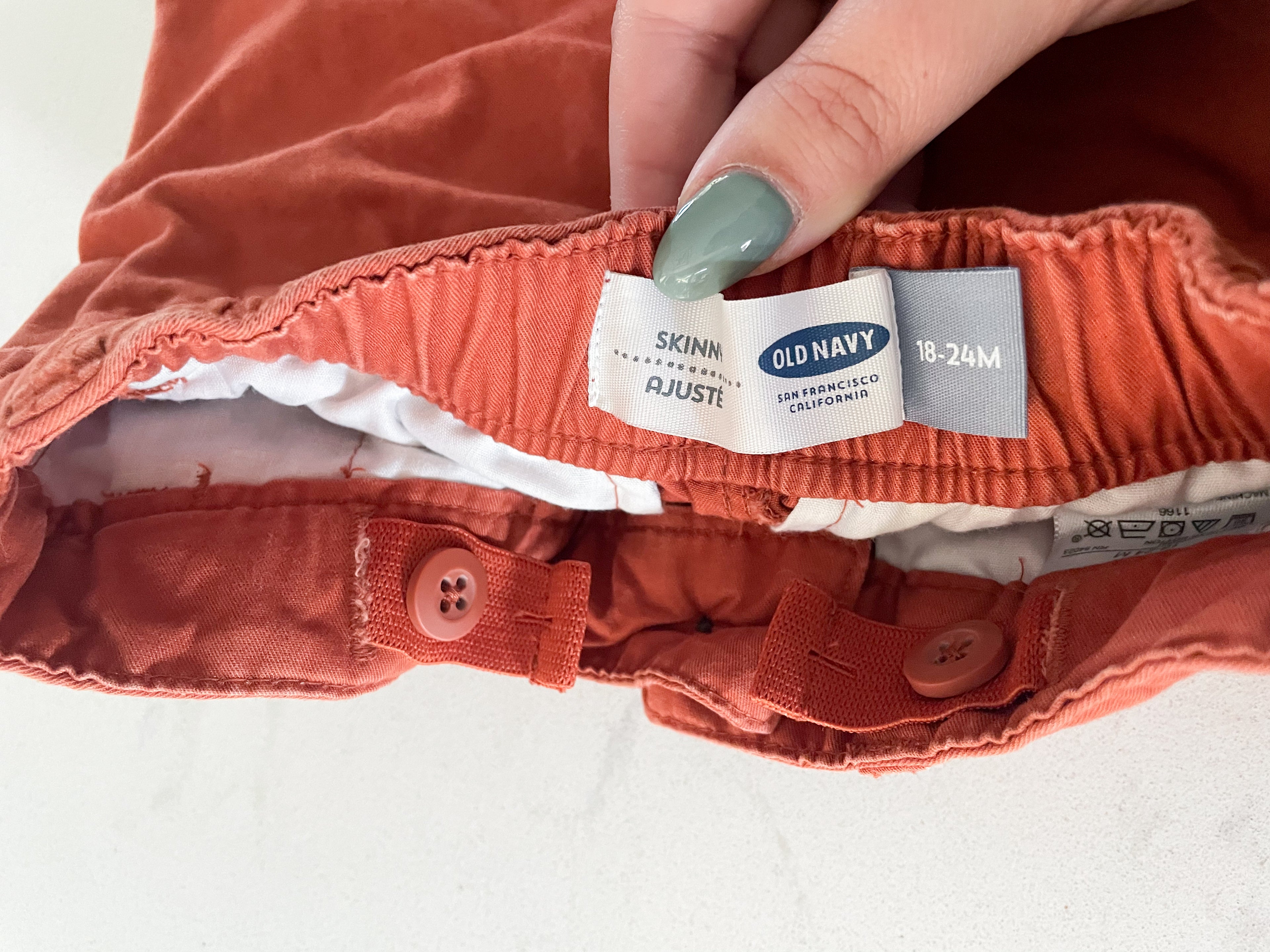 Old Navy-18-24m-GUC- burnt orange khaki pants