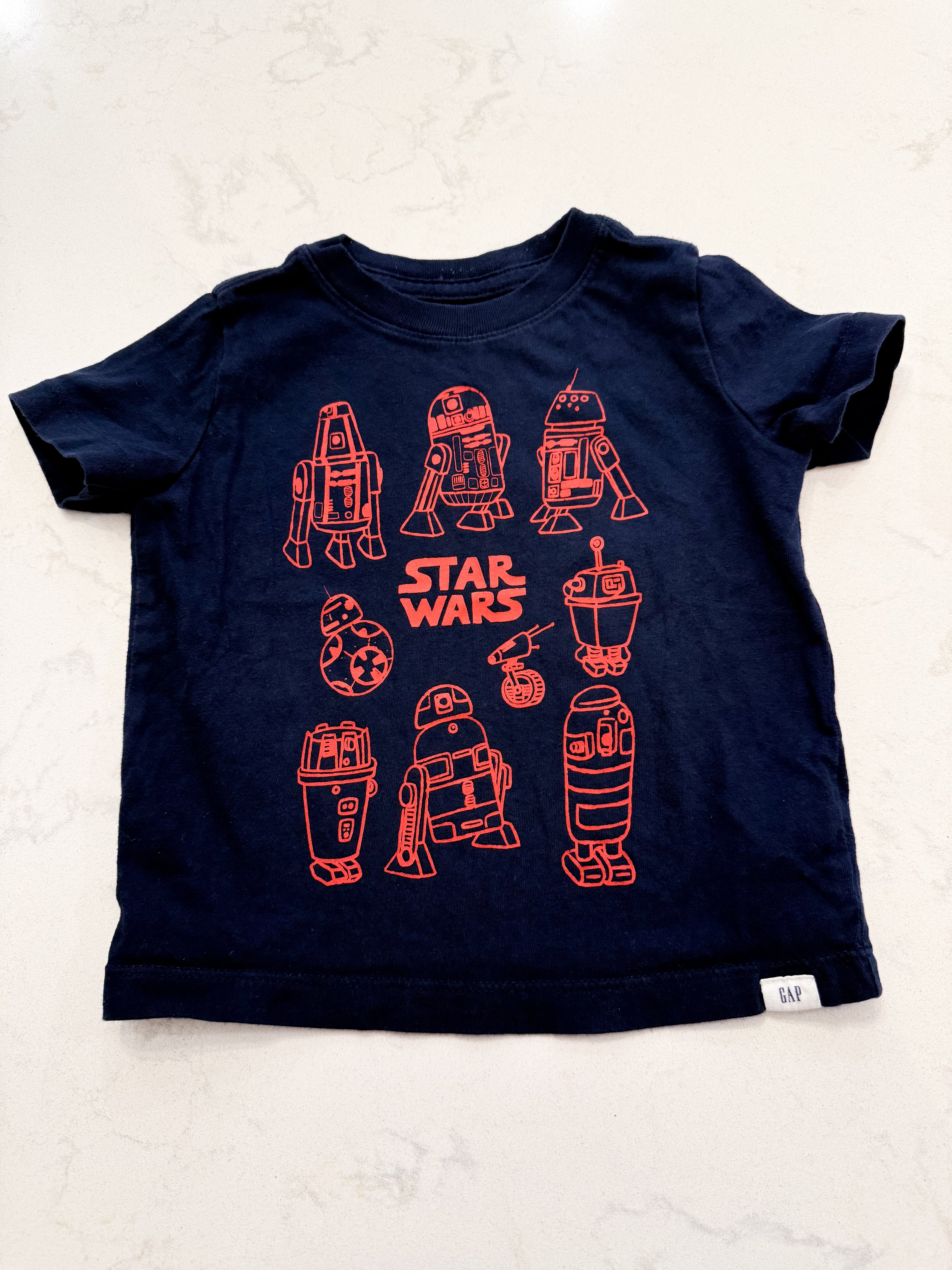 Baby Gap- 18-24m- GUC- navy blue t shirt with Stars Wars graphics