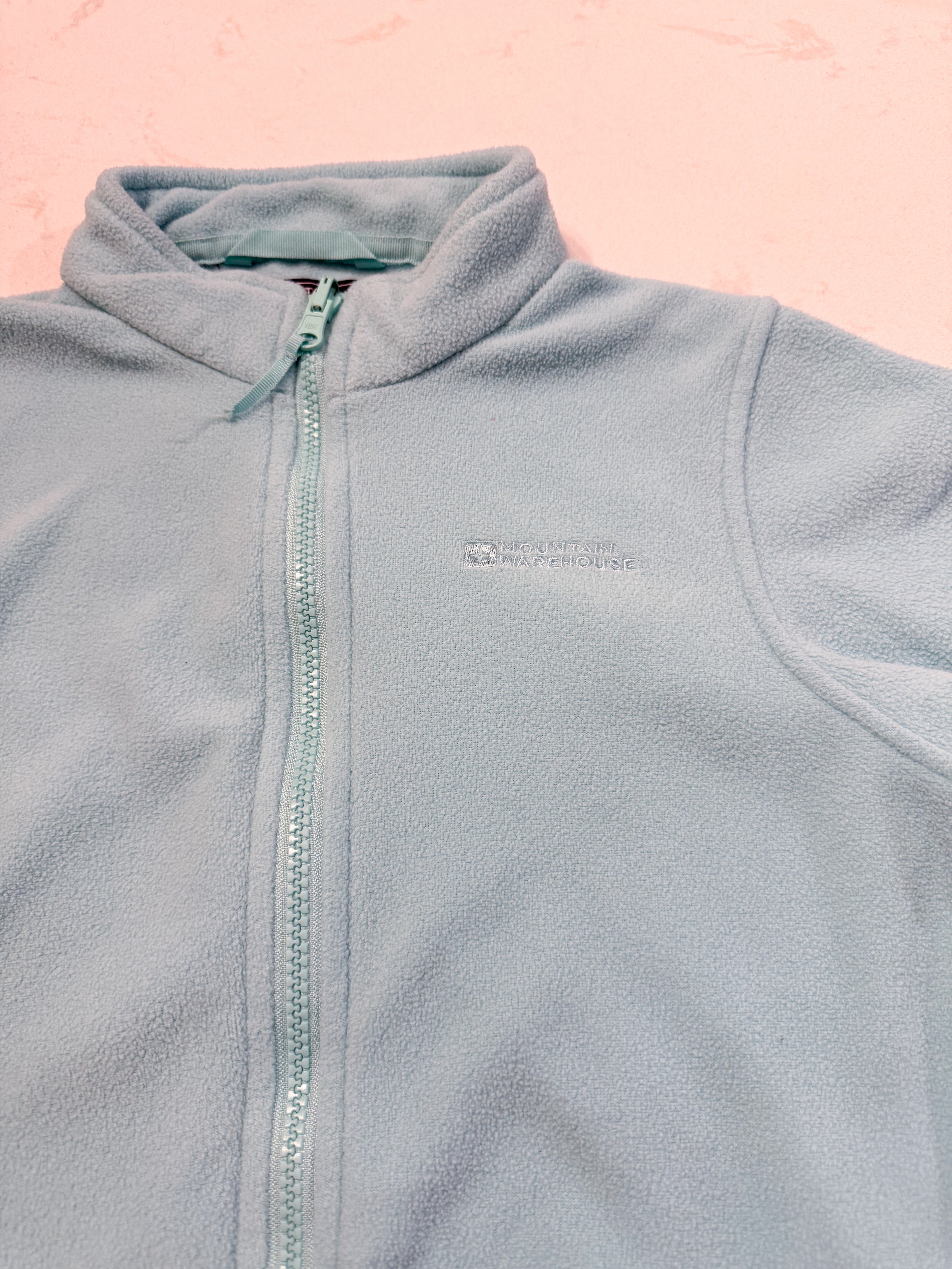 Mountain Warehouse- 11-12Y- VGUC- mint green zip up fleece