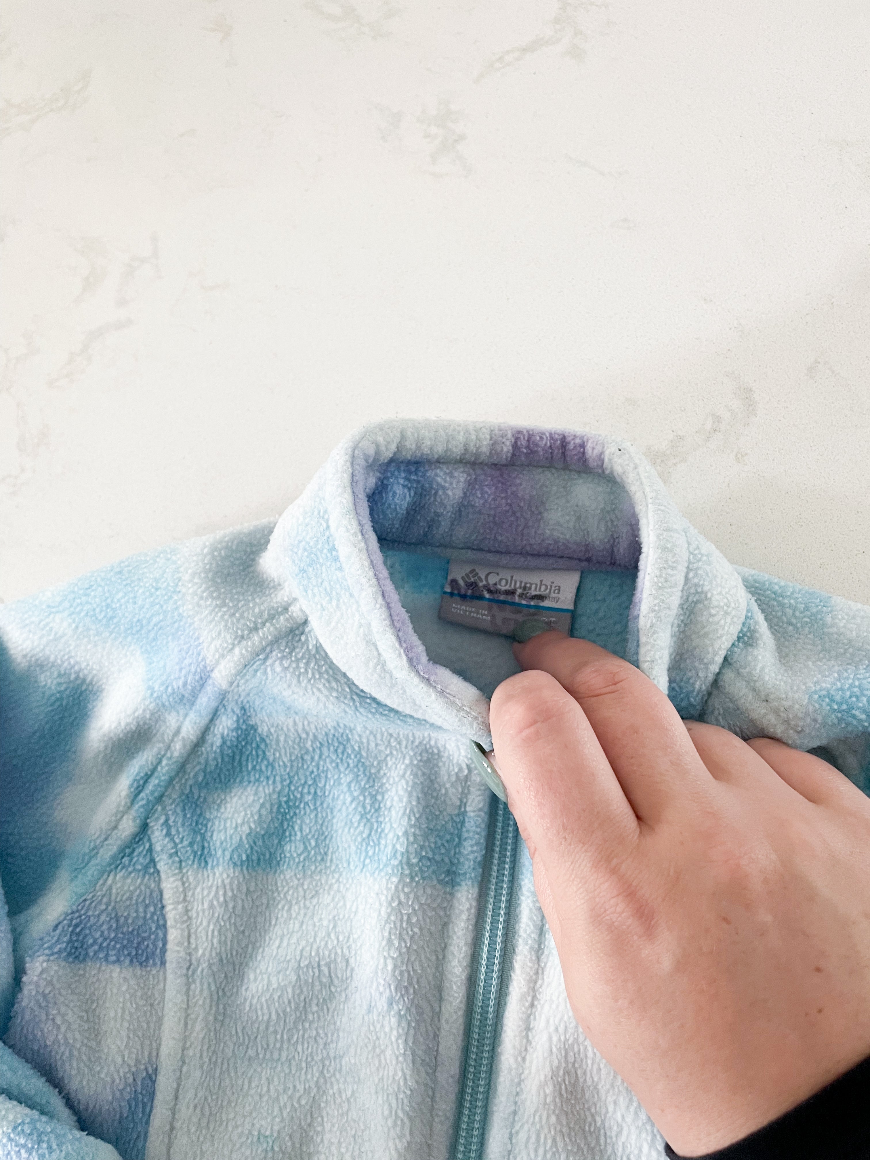 Columbia-2T-GUC-blue and purple zip up fleece