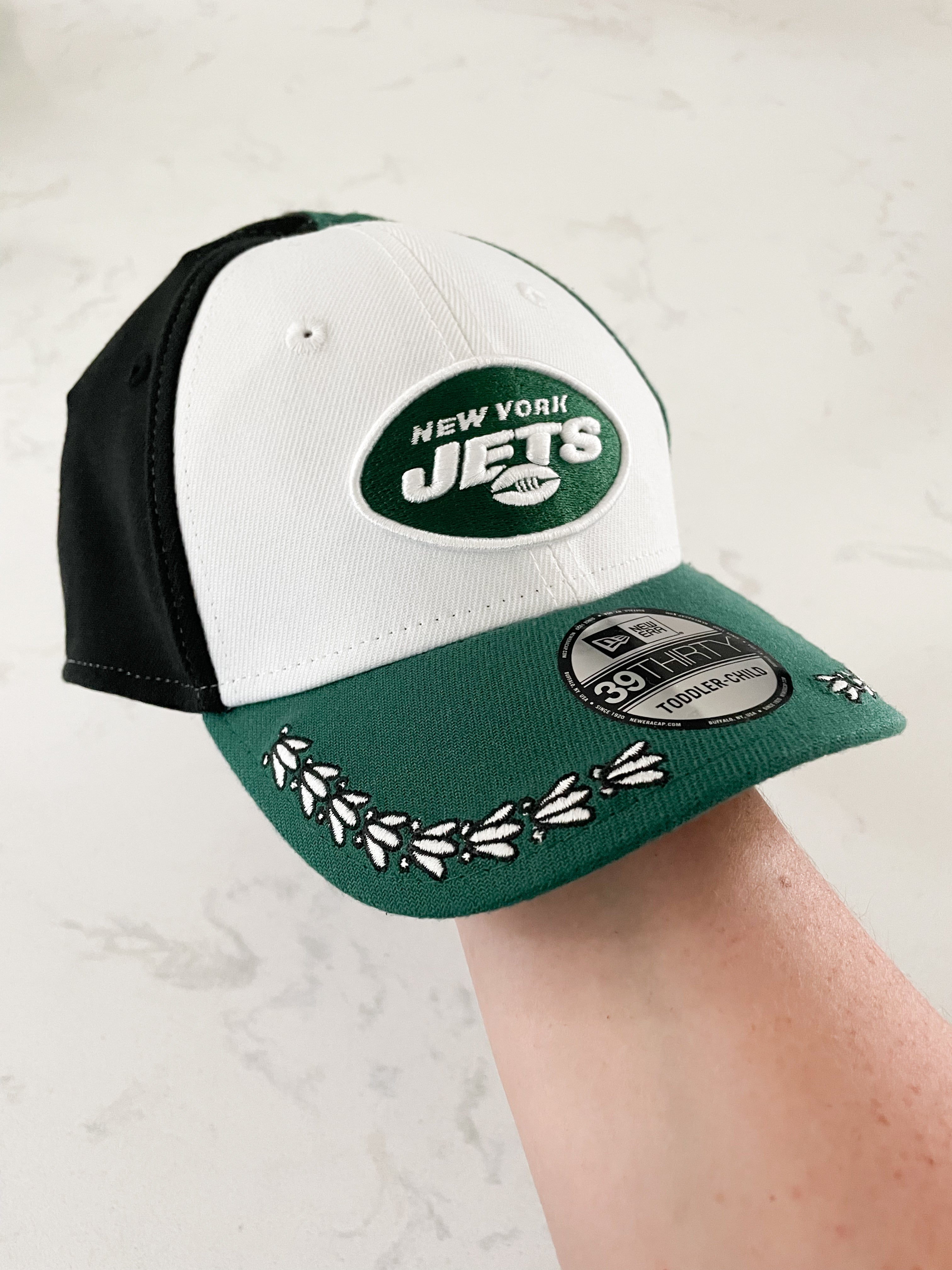 New Era- toddler/child- green and white New York Jets hat