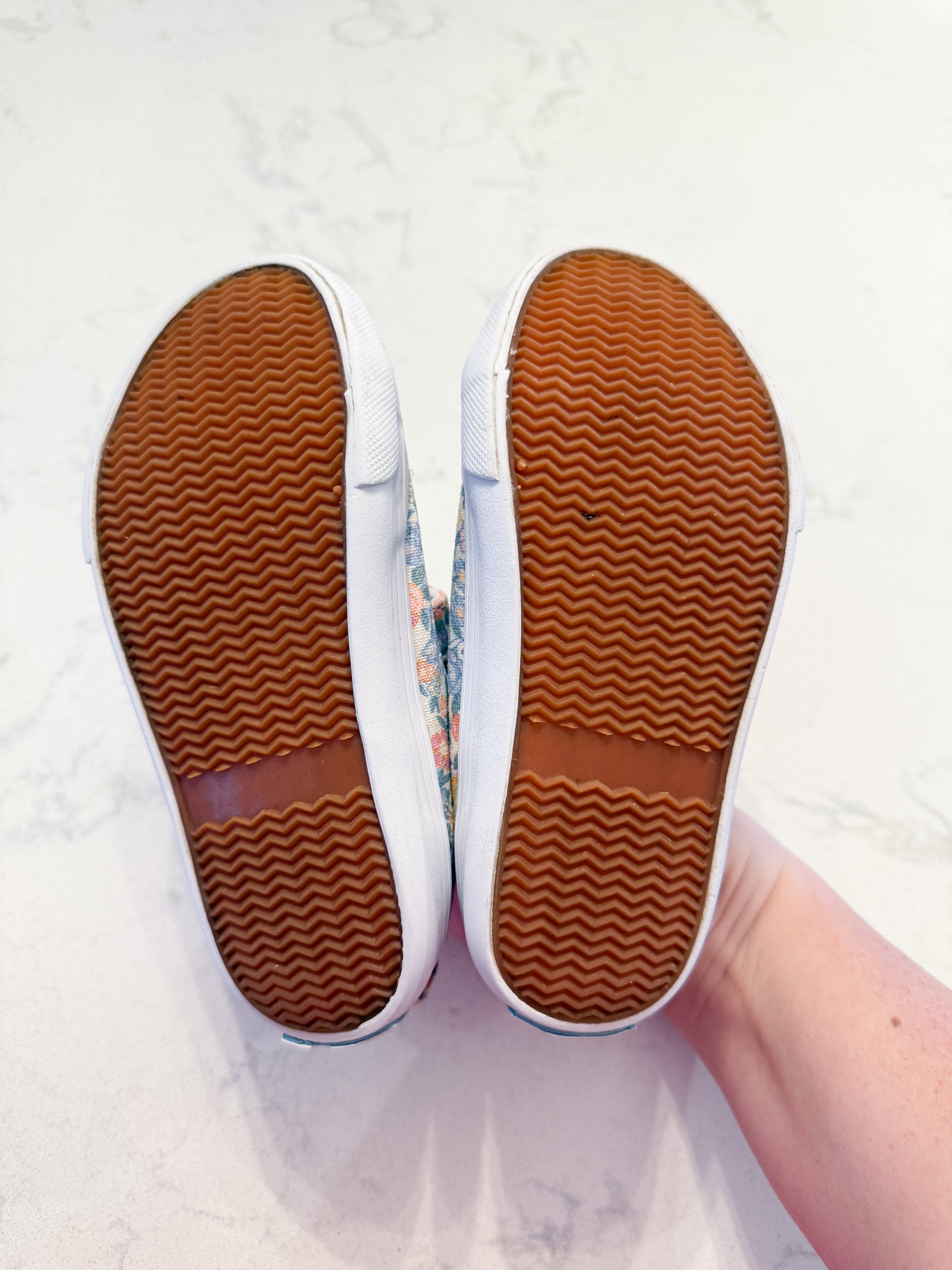 Ralph Lauren- 10C- VGUC- pastel floral Velcro shoes