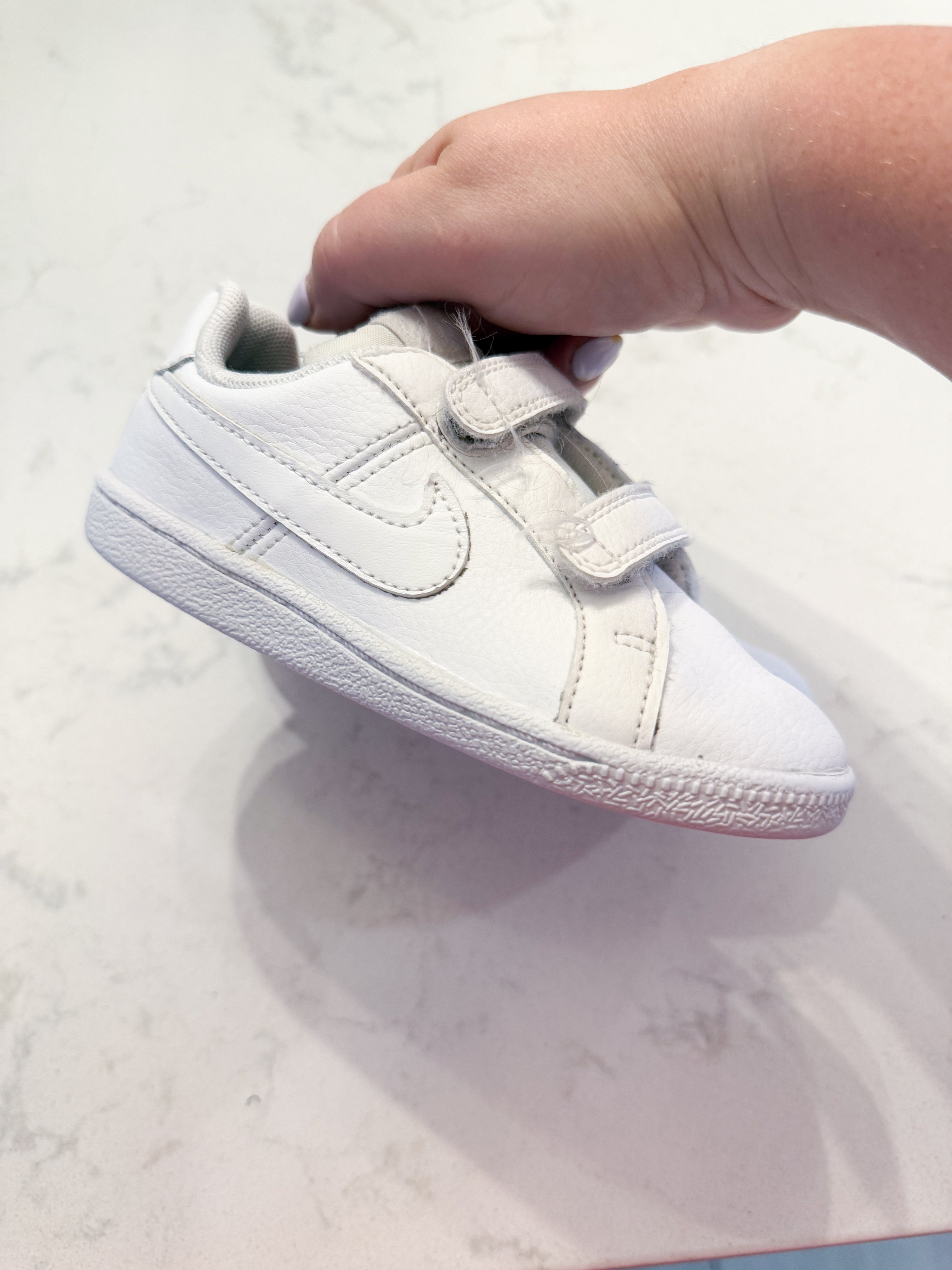 Nike- 9C- PLAY- White Velcro shoes