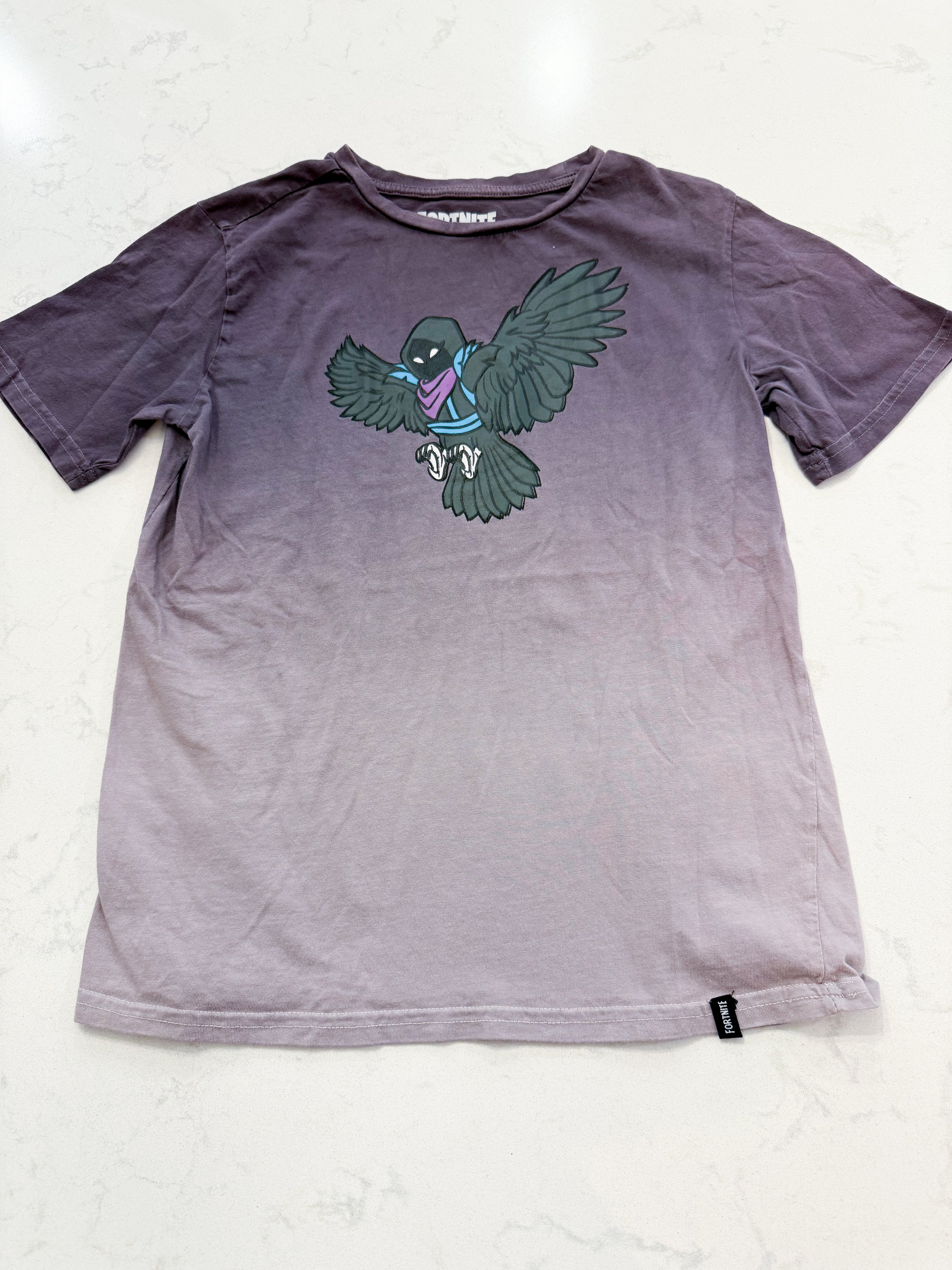 Fortnite- 10-12Y- VGUC- purple Fortnite t shirt