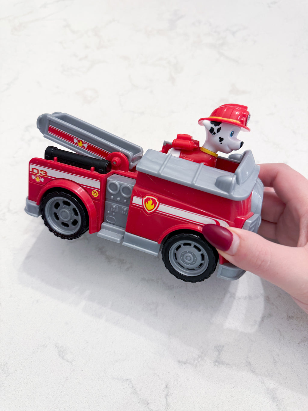 Paw Patrol- Marshall and vehicle- VGUC