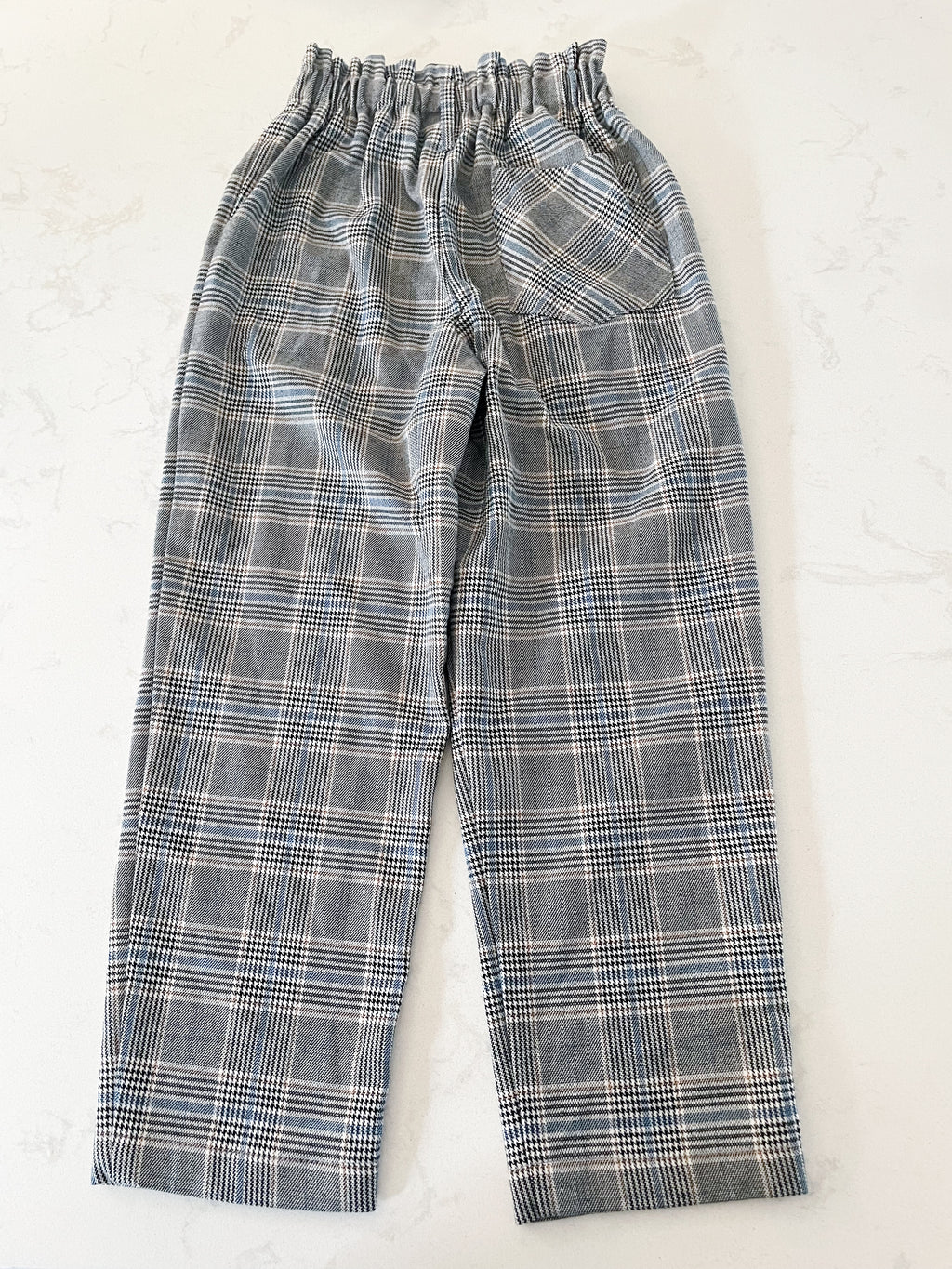 Zara-8Y-VGUC- grey plaid high waisted pants