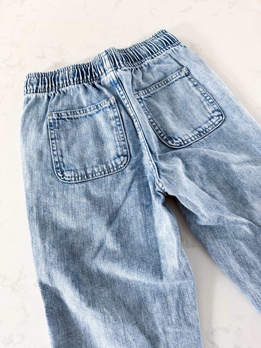 Gap- 10Y- VGUC- cinched waist jeans with tie up