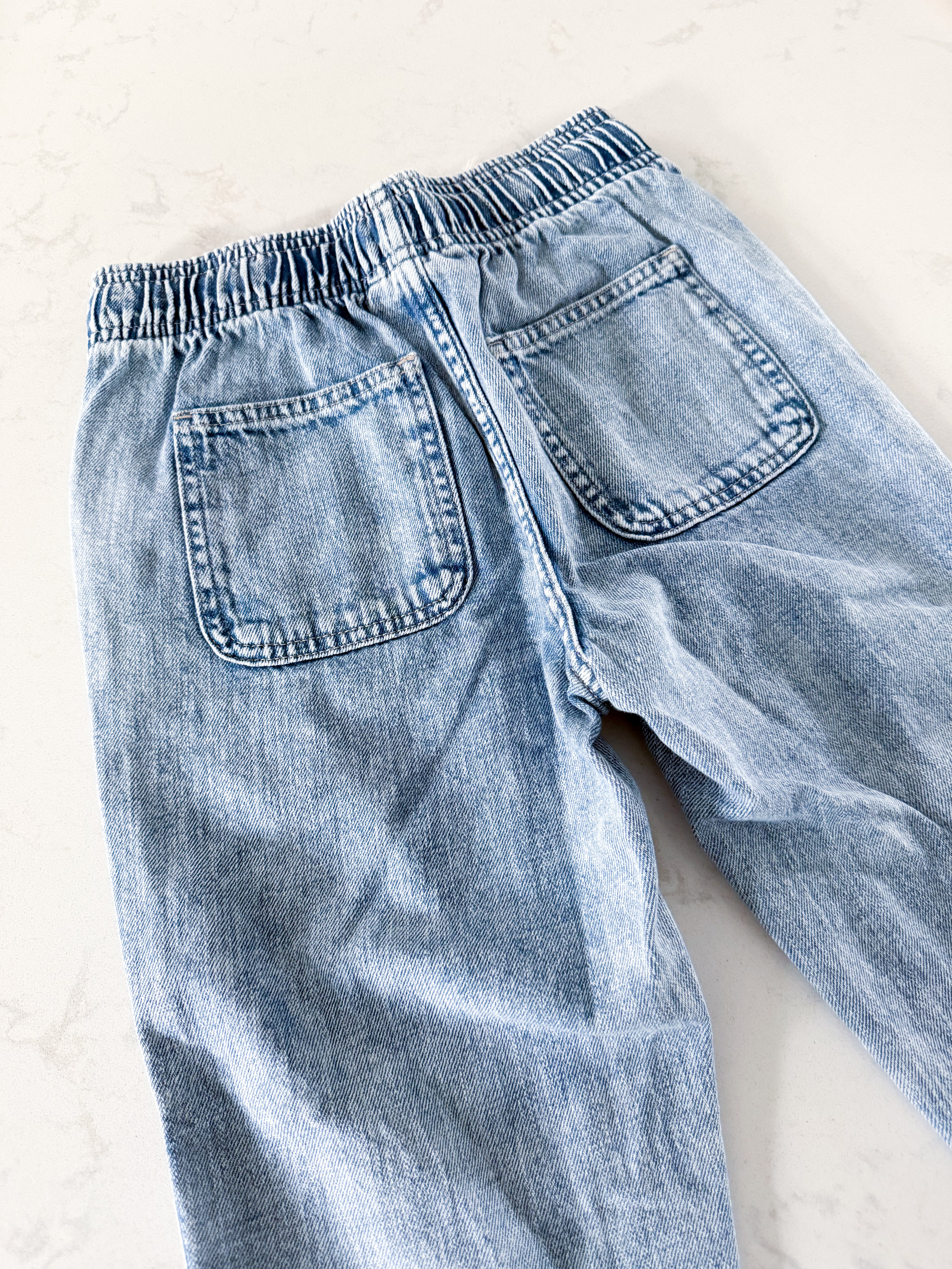 Gap- 10Y- VGUC- cinched waist jeans with tie up