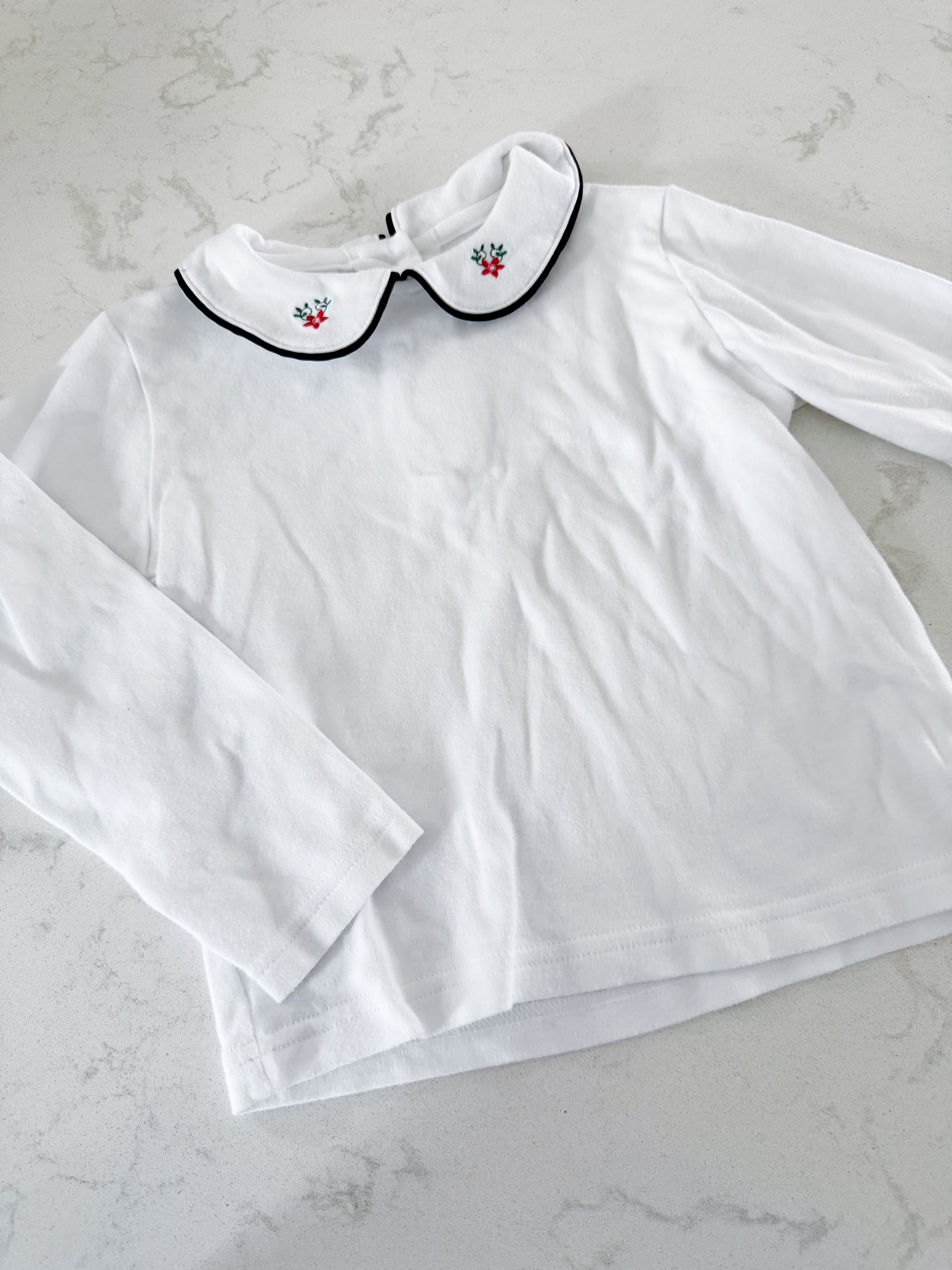 Oshkosh(early 2000s)- 4T- PLAY- white collared embroidered shirt