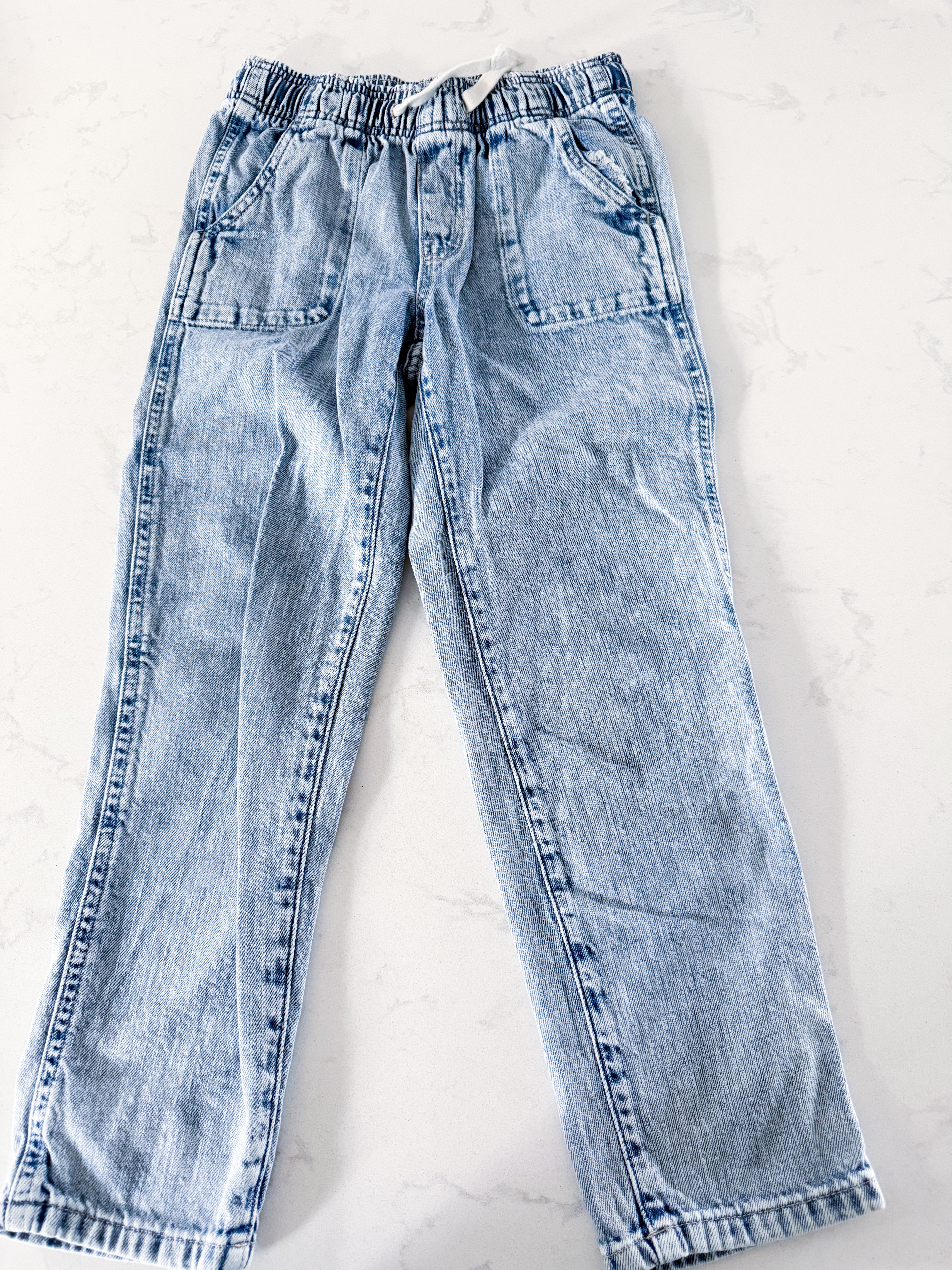 Gap- 10Y- VGUC- cinched waist jeans with tie up