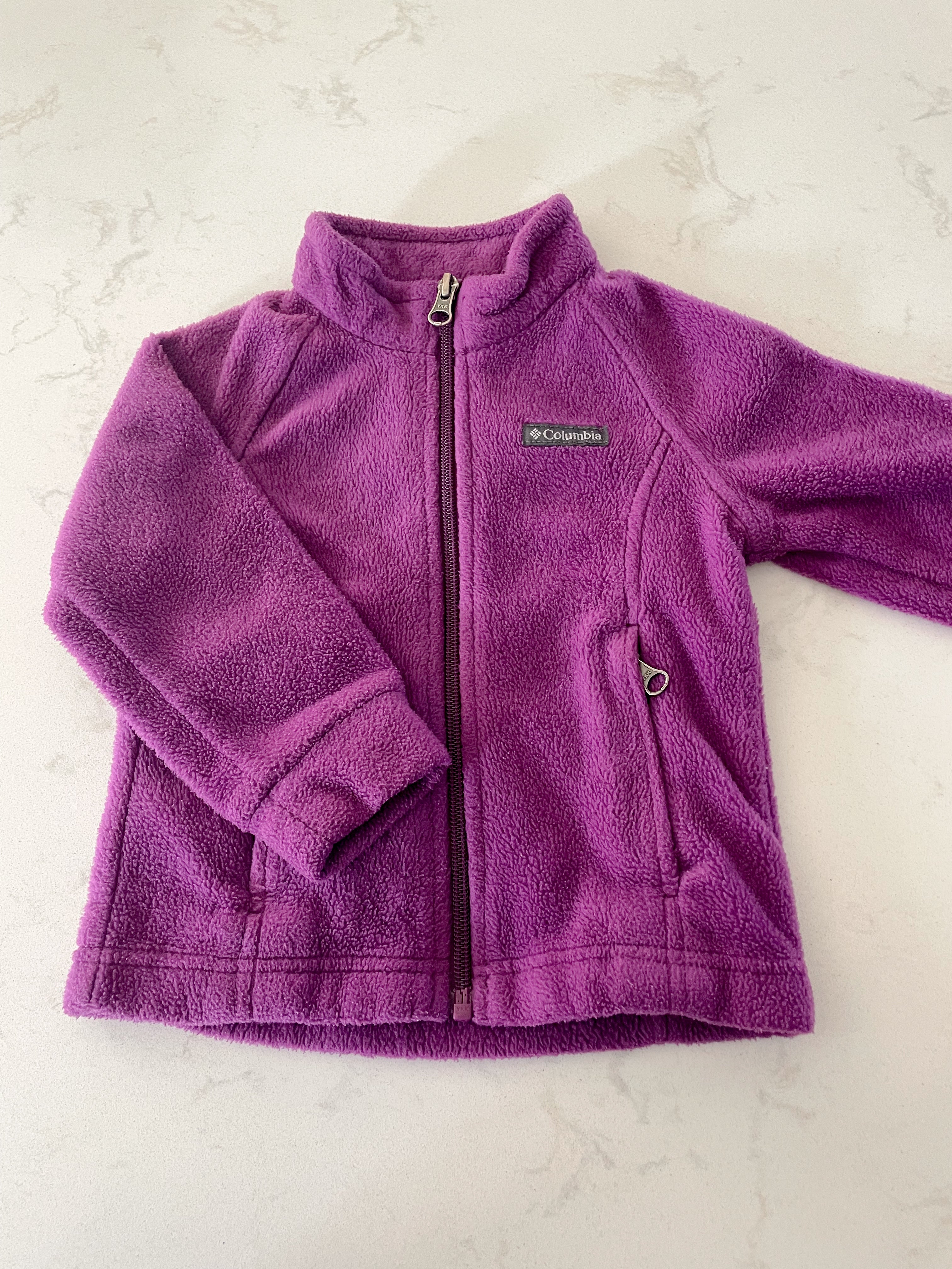 Columbia- 2T- purple zip up fleece