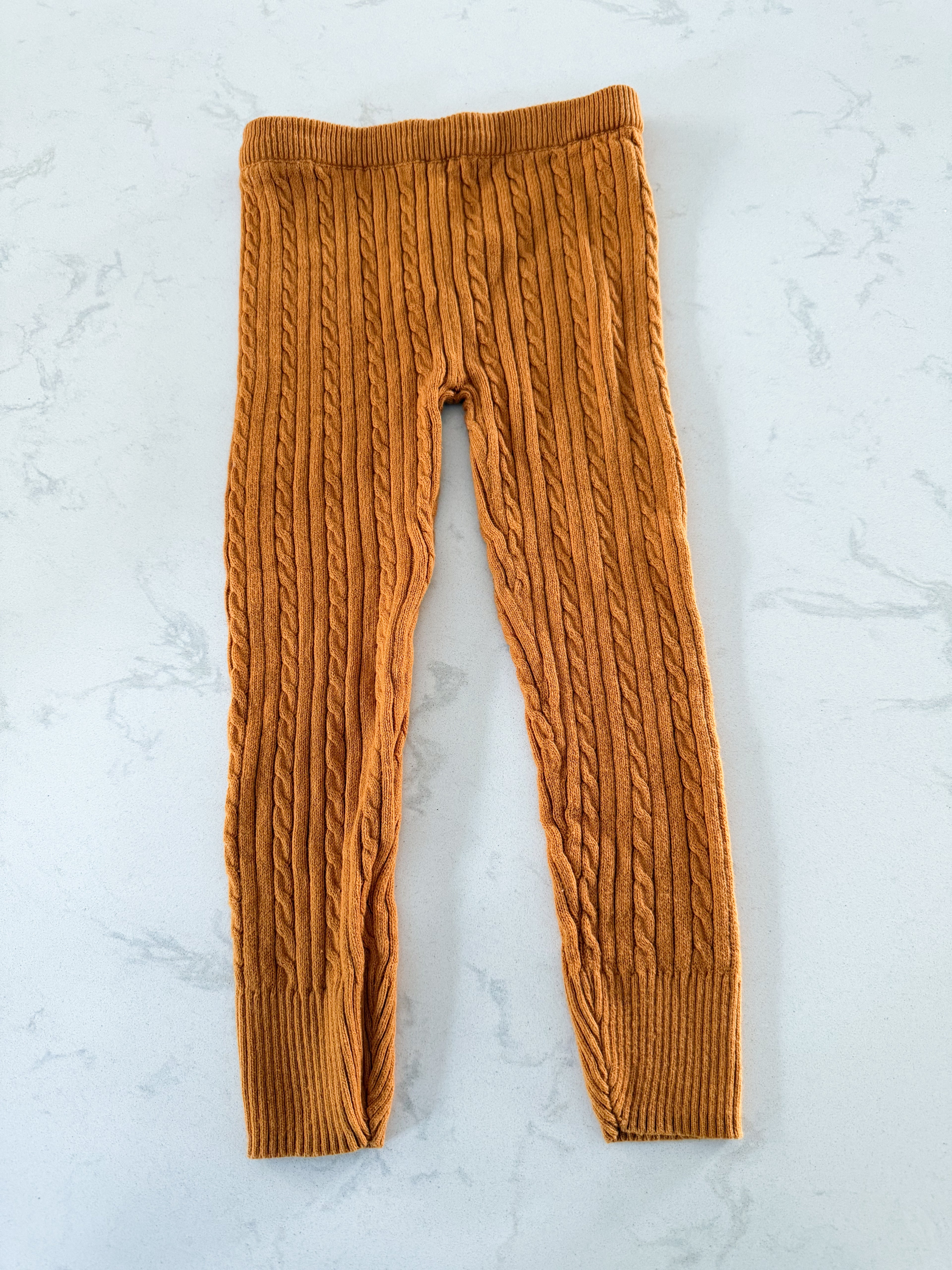 Joe Fresh-4T- GUC- yellow knit leggings