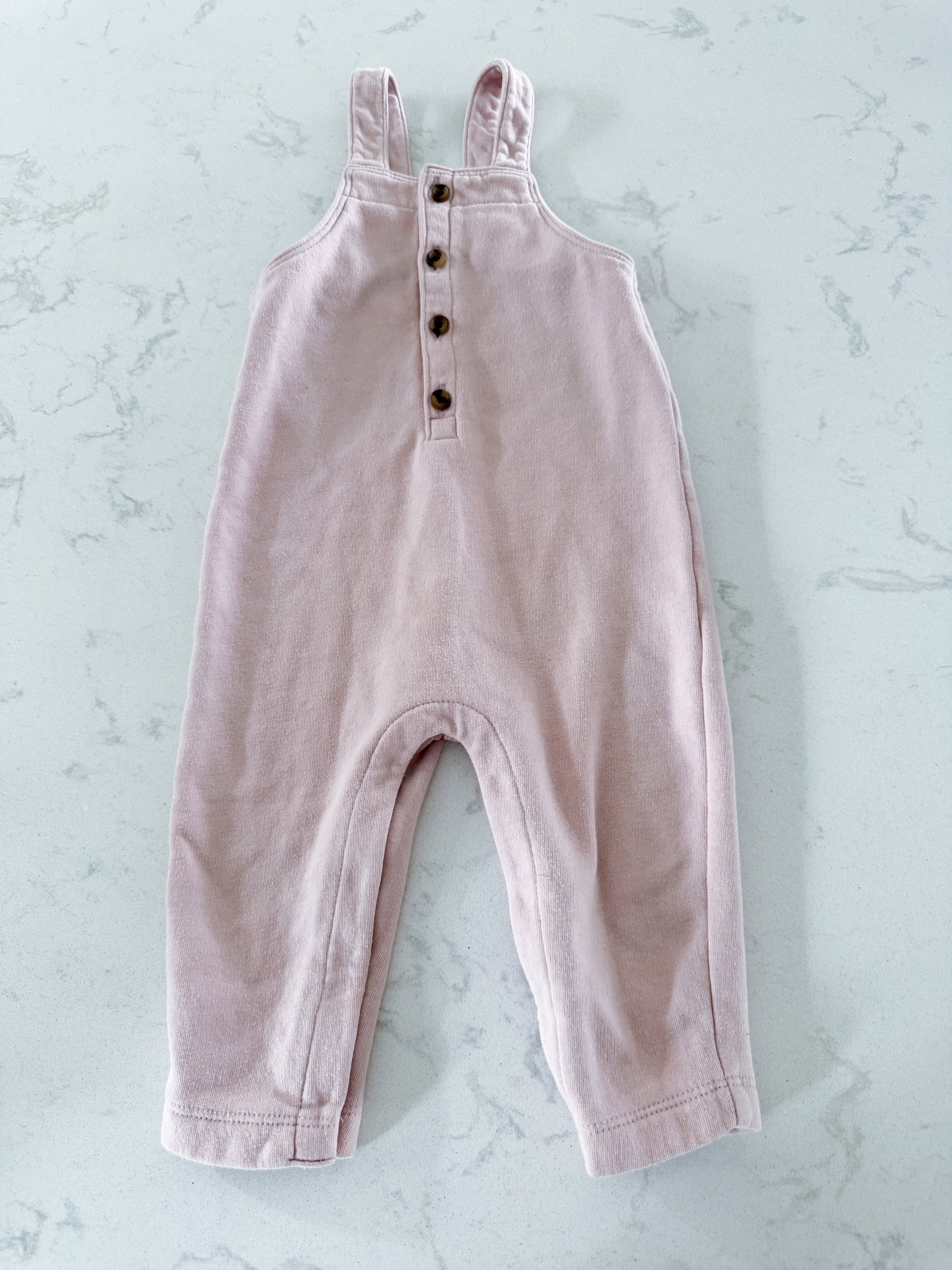 Old Navy- 12-18m- GUC- cloth tank romper in light pink