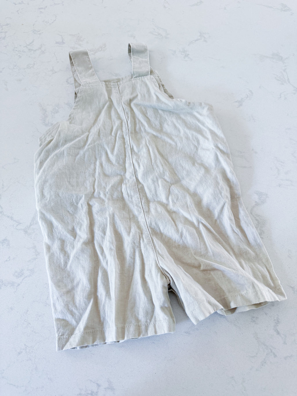 Little Planet by Carters- 24m- VGUC- linen cream coloured overalls
