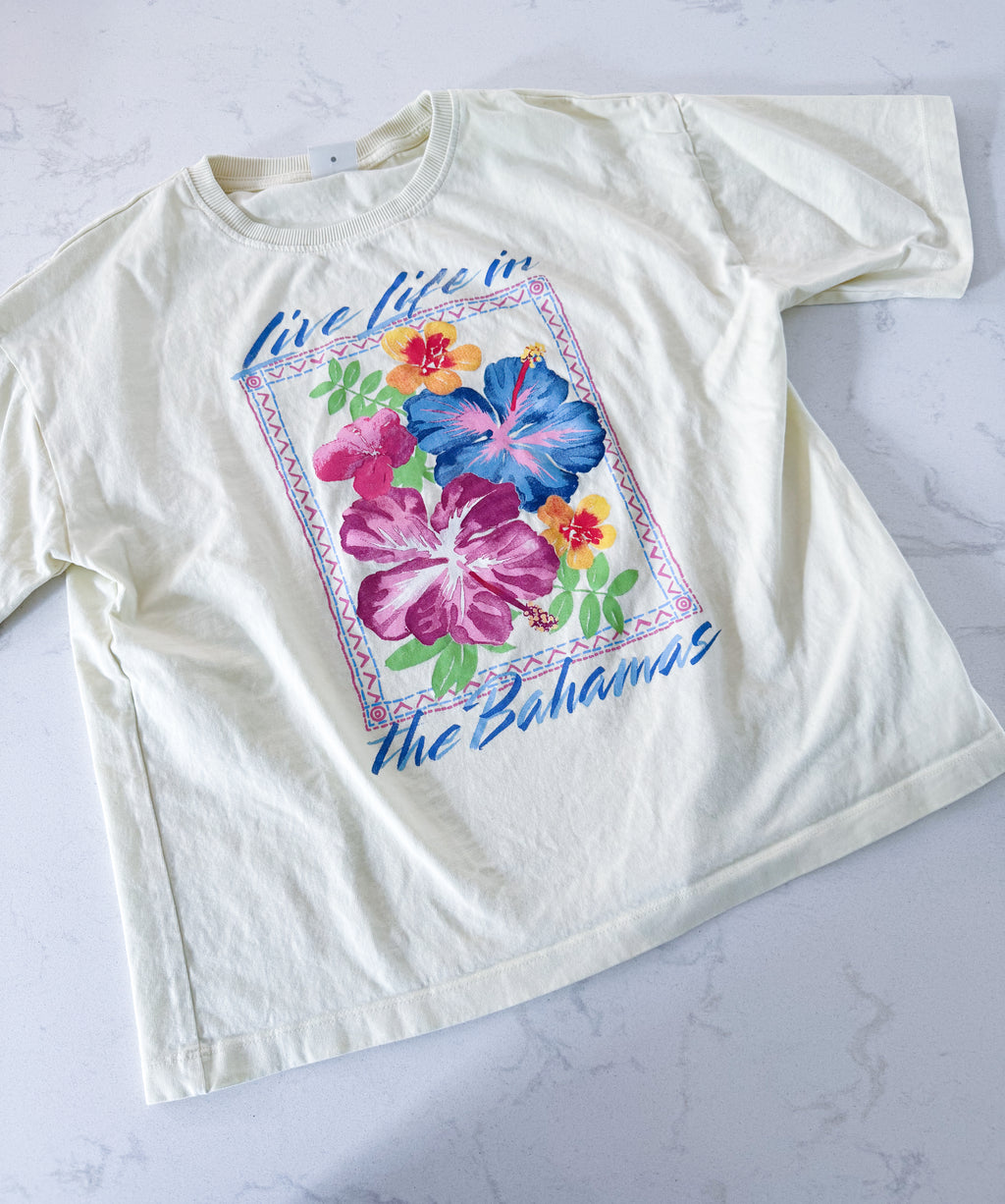 Zara- 10-12Y- VGUC- light yellow t shirt with floral graphic