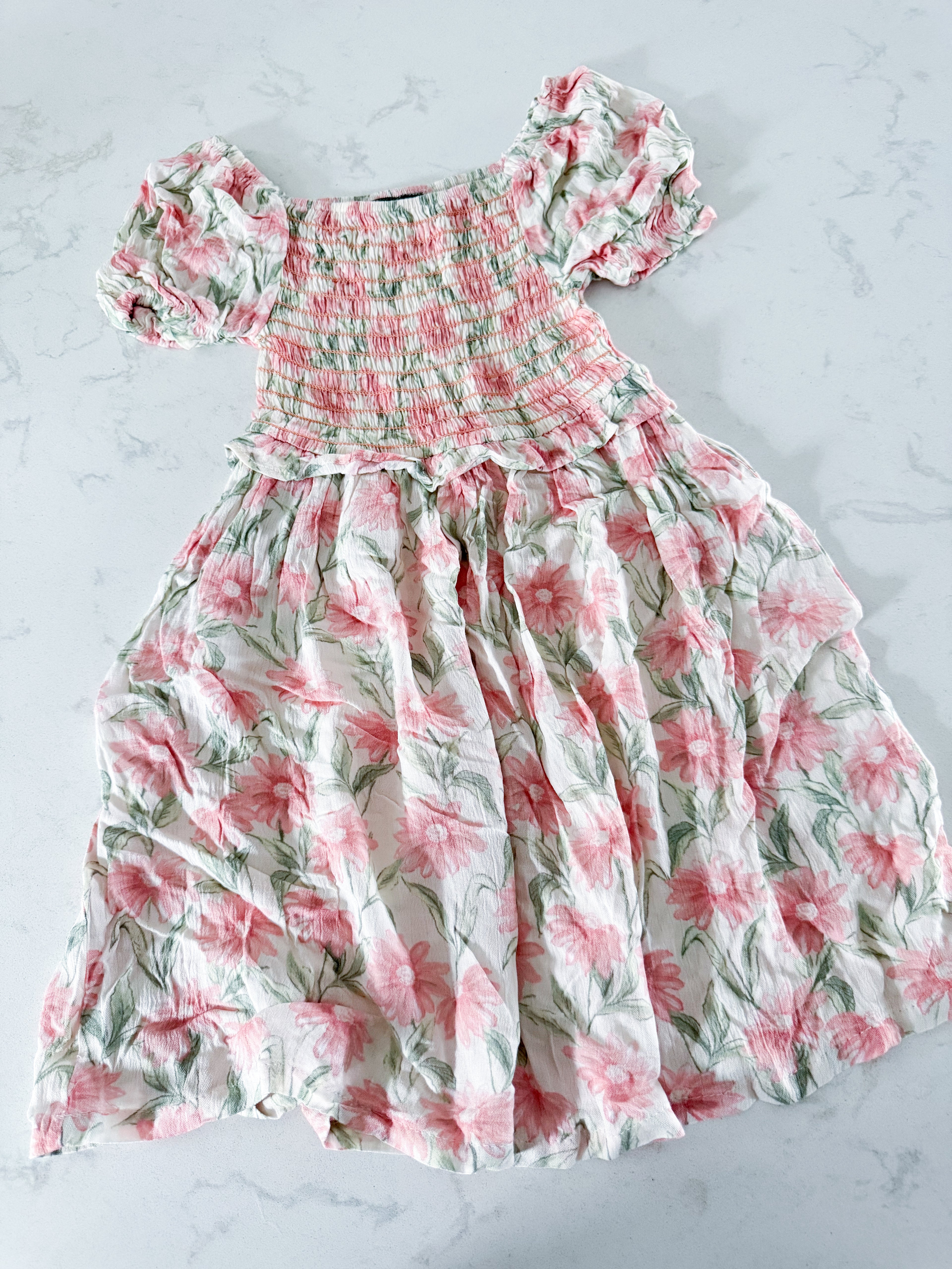 Vince Camuto- 4T- VGUC- pink floral dress