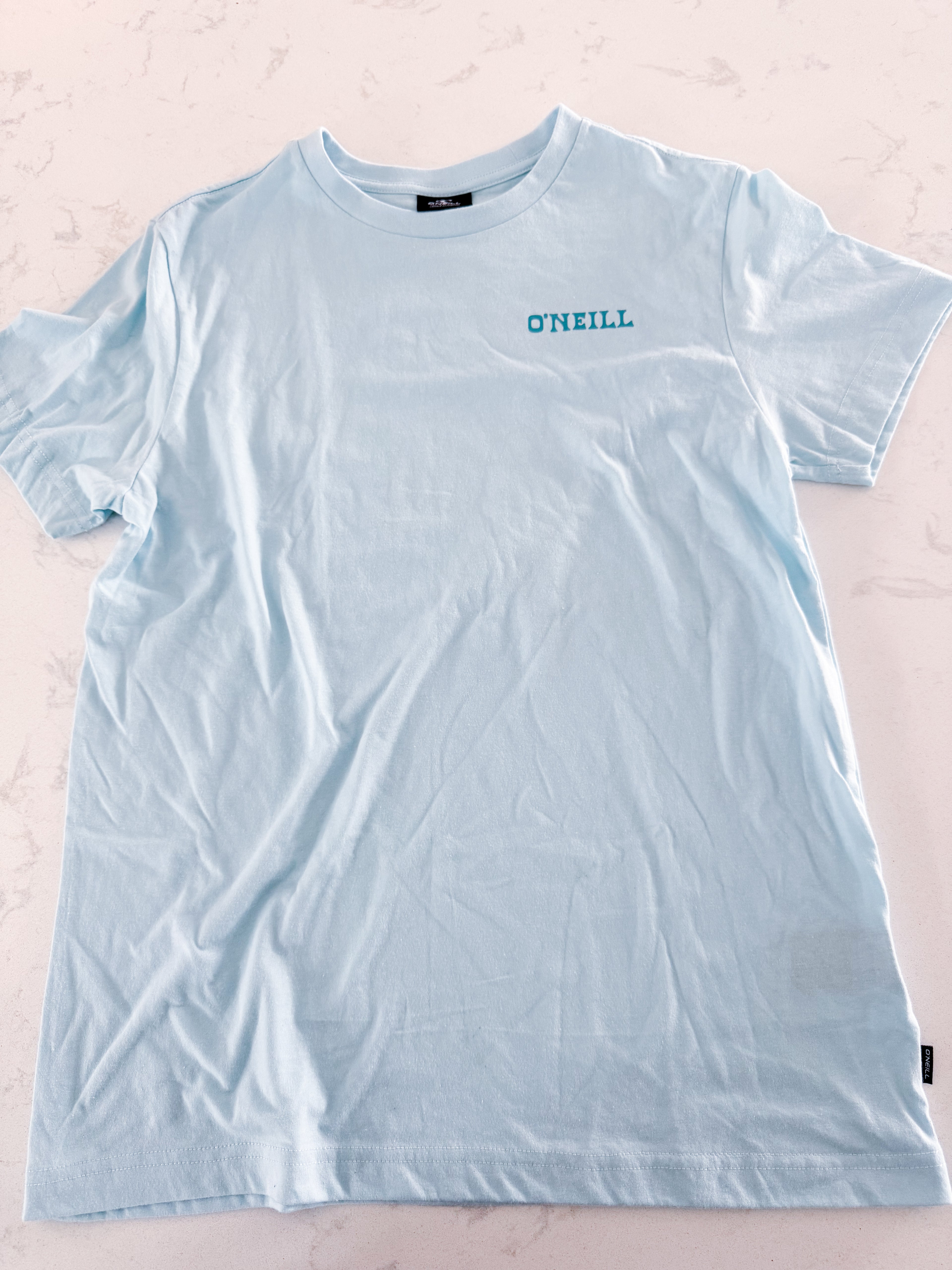 O’Neill- 18-20Y- VGUC- ice blue pelican surf t shirt