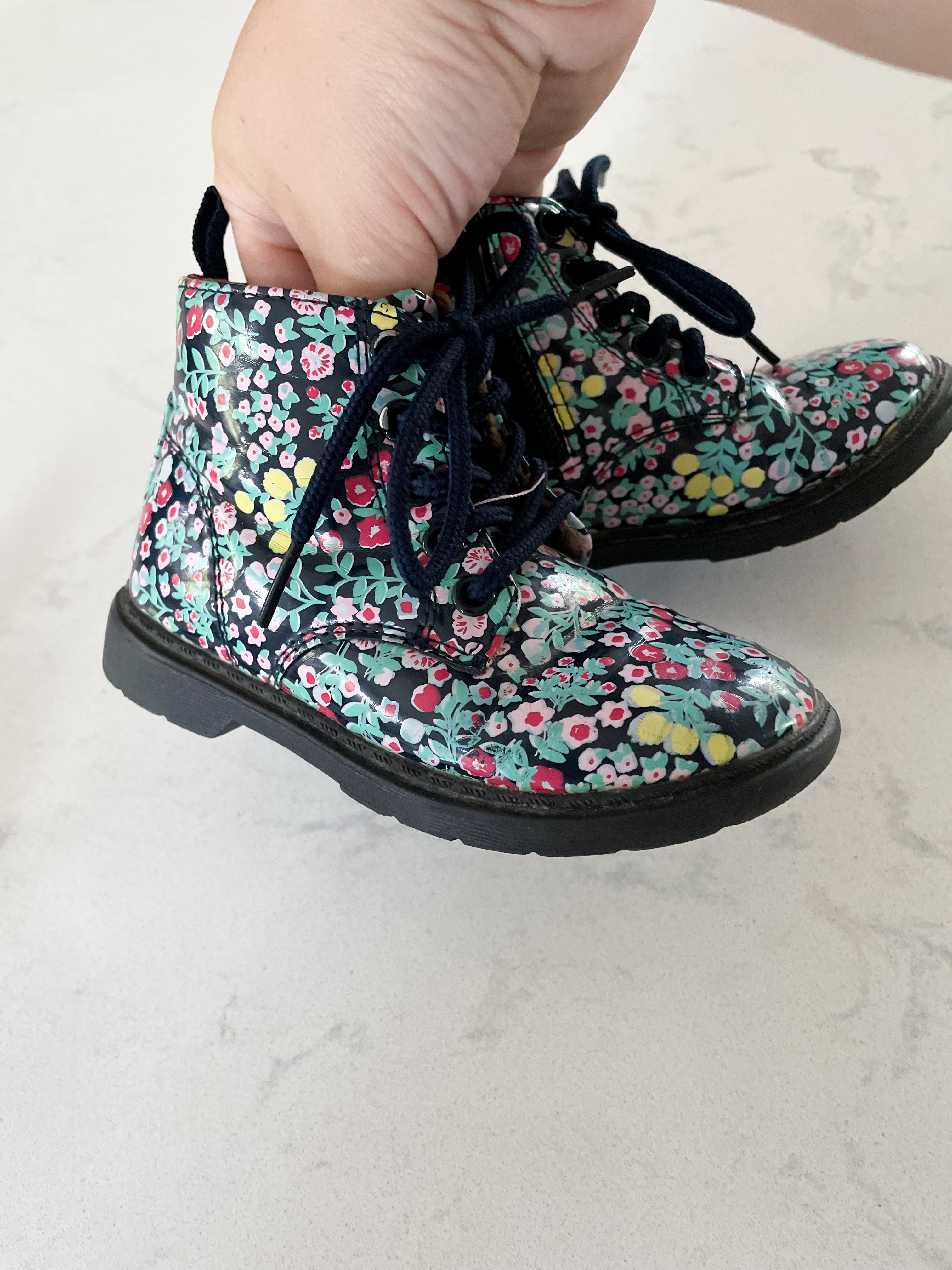 Joe Fresh- 7C- floral colourful boots