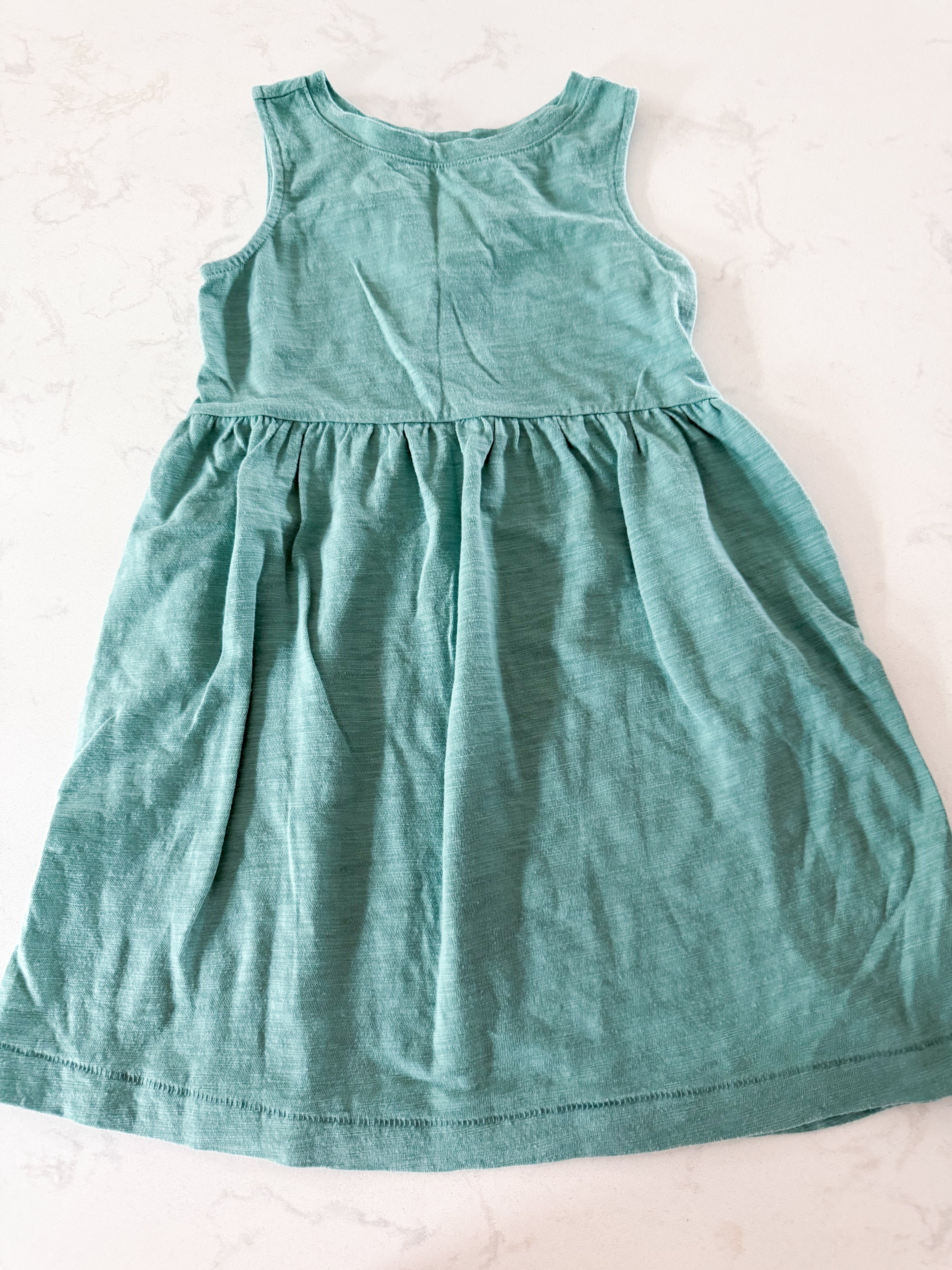 Old Navy- 5T- GUC- turquoise tank dress cotton