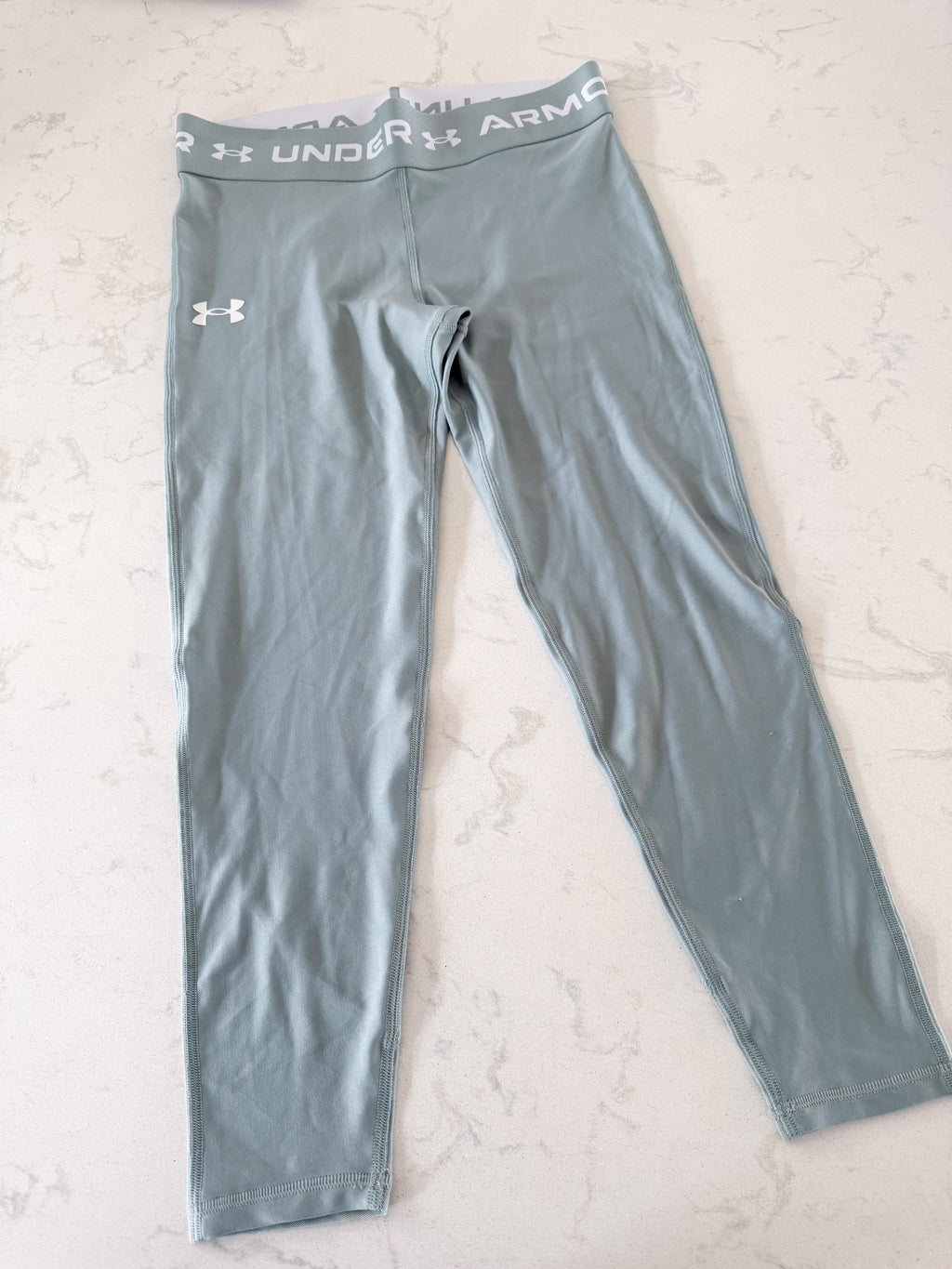 Under Armour- YLG (12-14Y)- VGUC- light greenish grey athletic pants