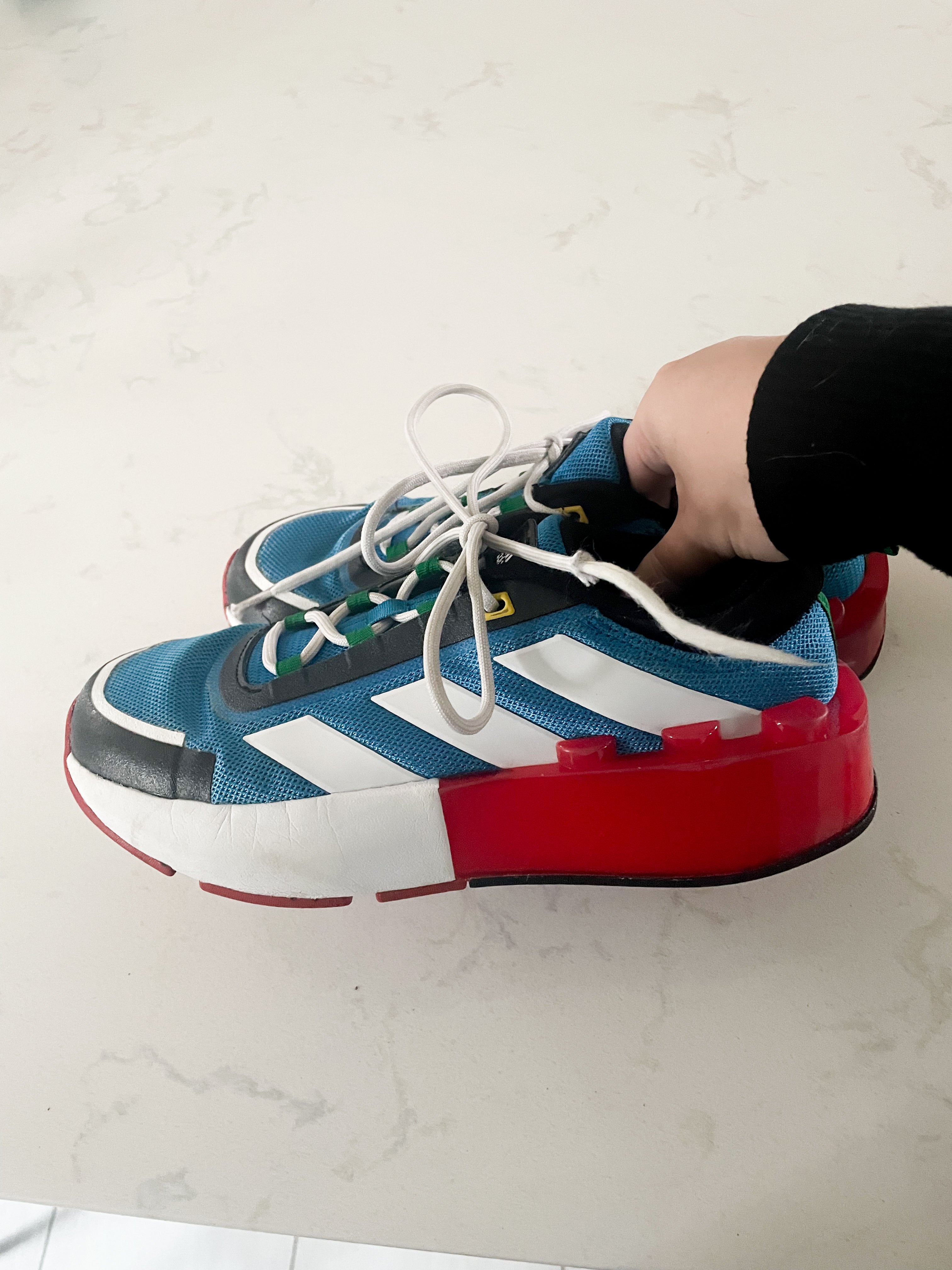 Adidas x Lego- 5.5 youth- GUC- Lego Adidas collab with Lego soles