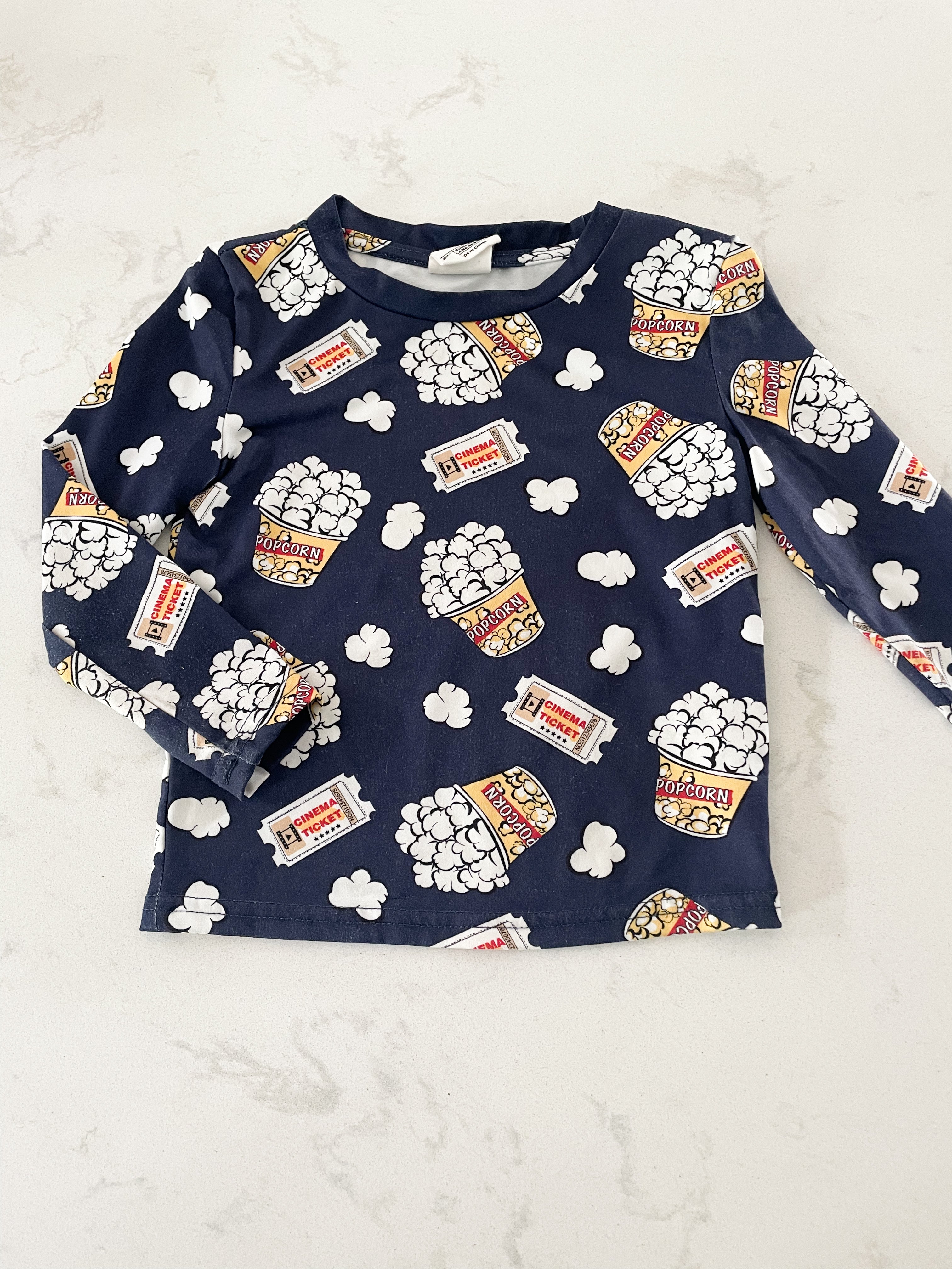Shein-4Y- GUC- long sleeve popcorn shirt