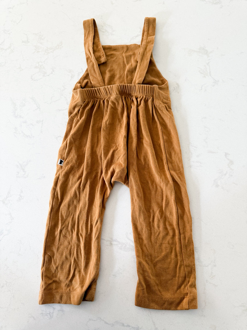 Little and Lively- 6-12m- GUC- bamboo brown cloth overalls