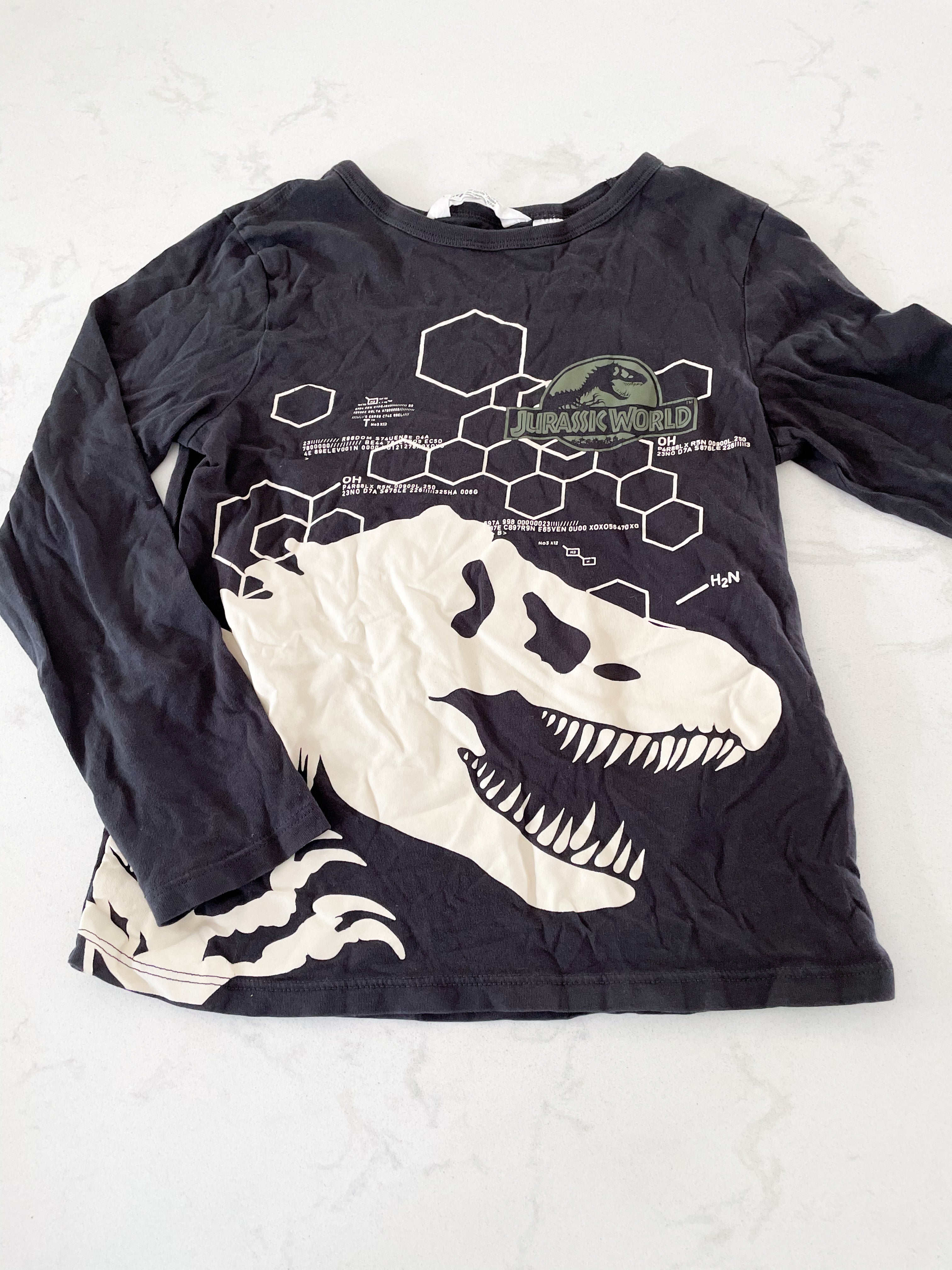 H&M- 6-8Y- long sleeve Jurassic world shirt