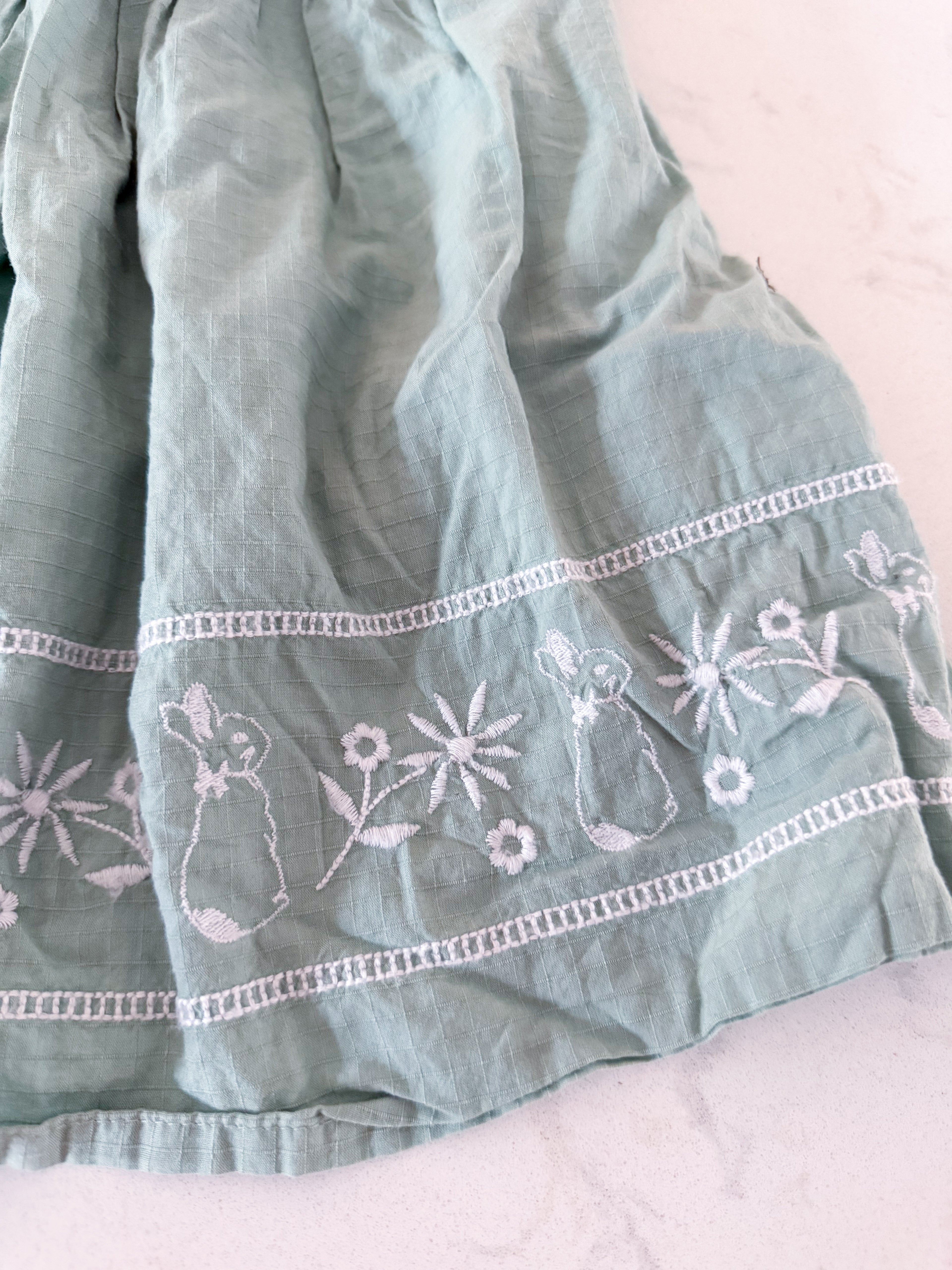 M&S- 24m- VGUC- Beatrix Potter embroidered bunny dress