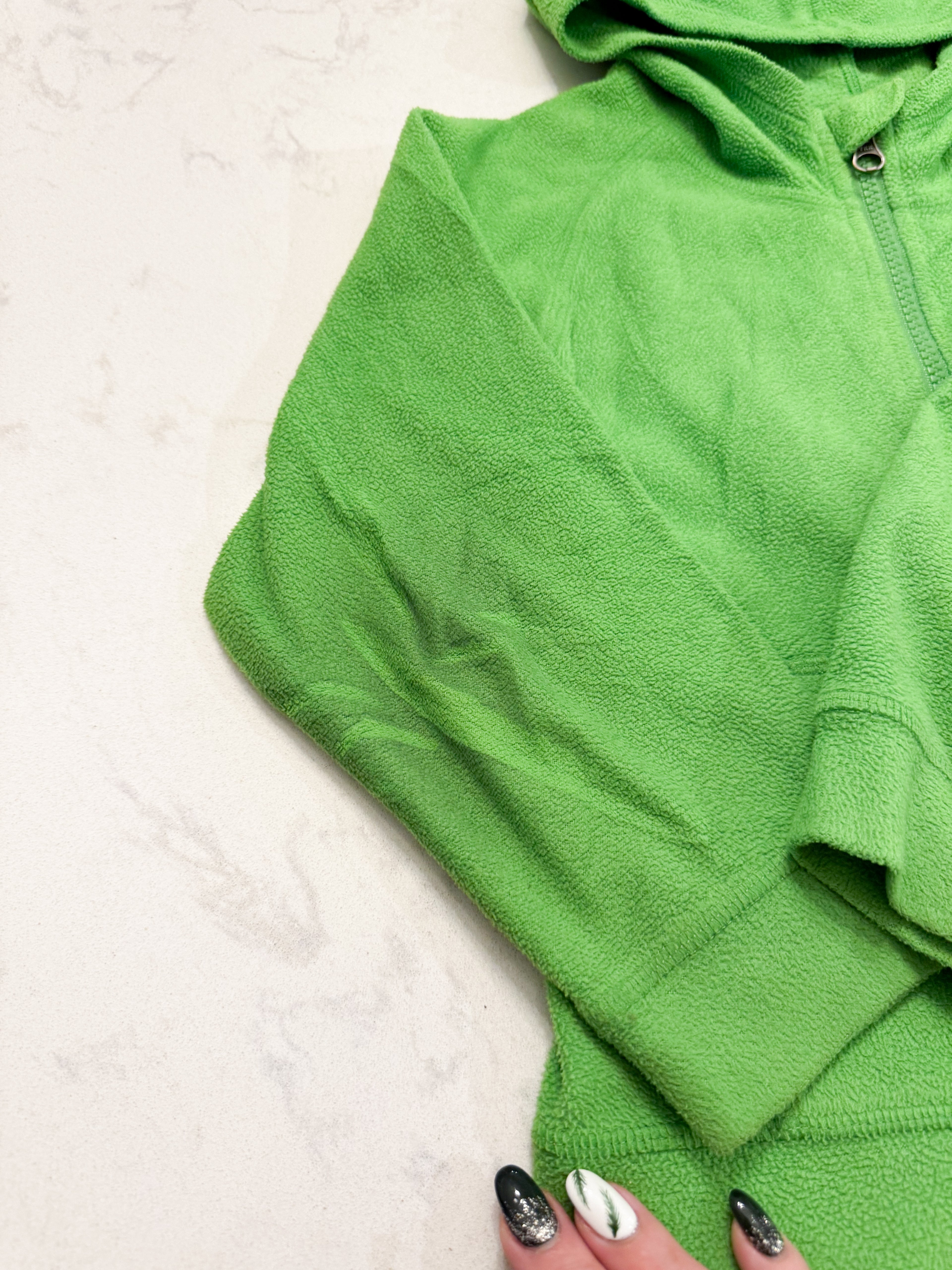 The North Face- 4T- PLAYYY- green zip up fleece