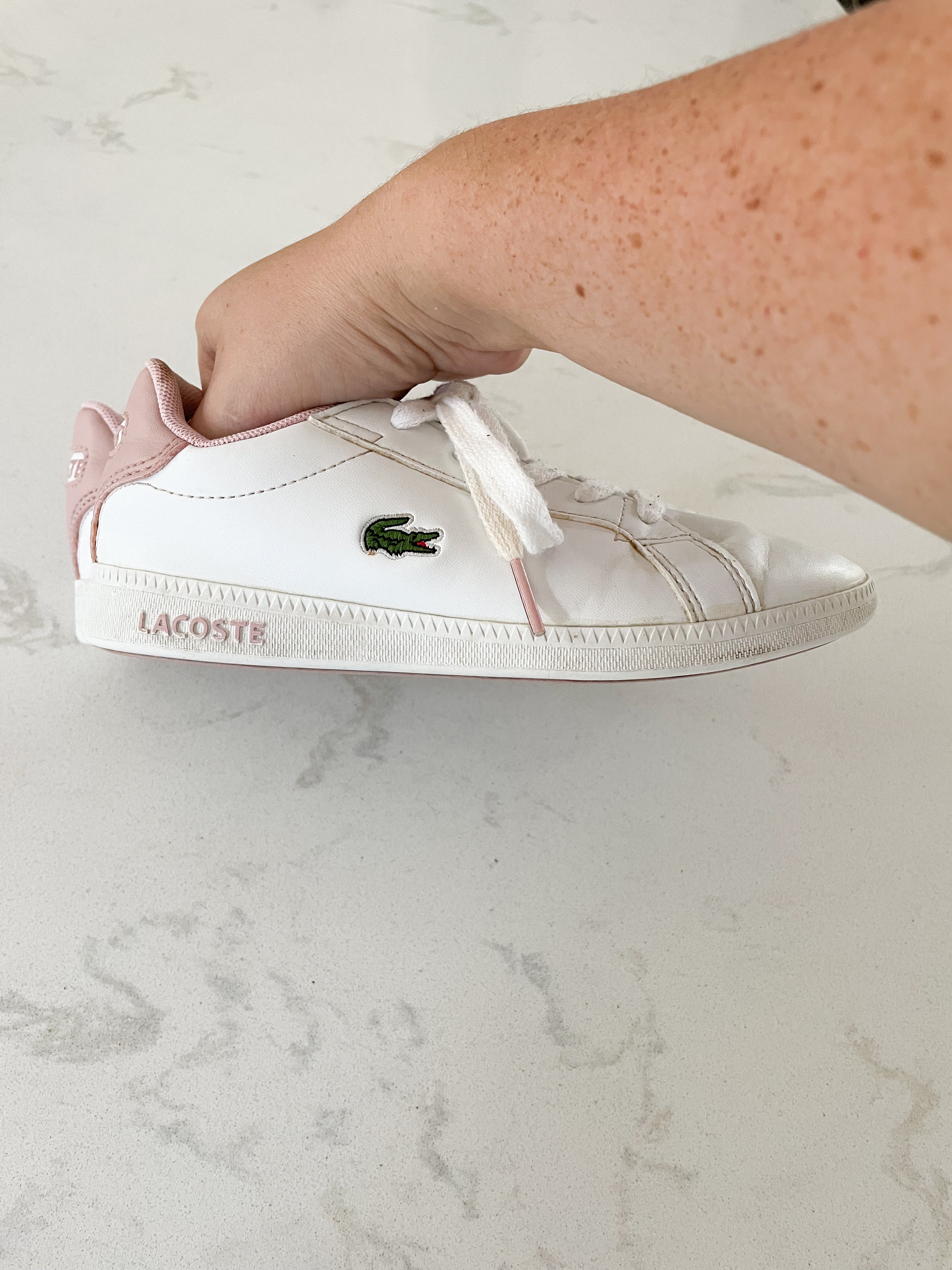 Lacoste- 12C- white shoes with laces