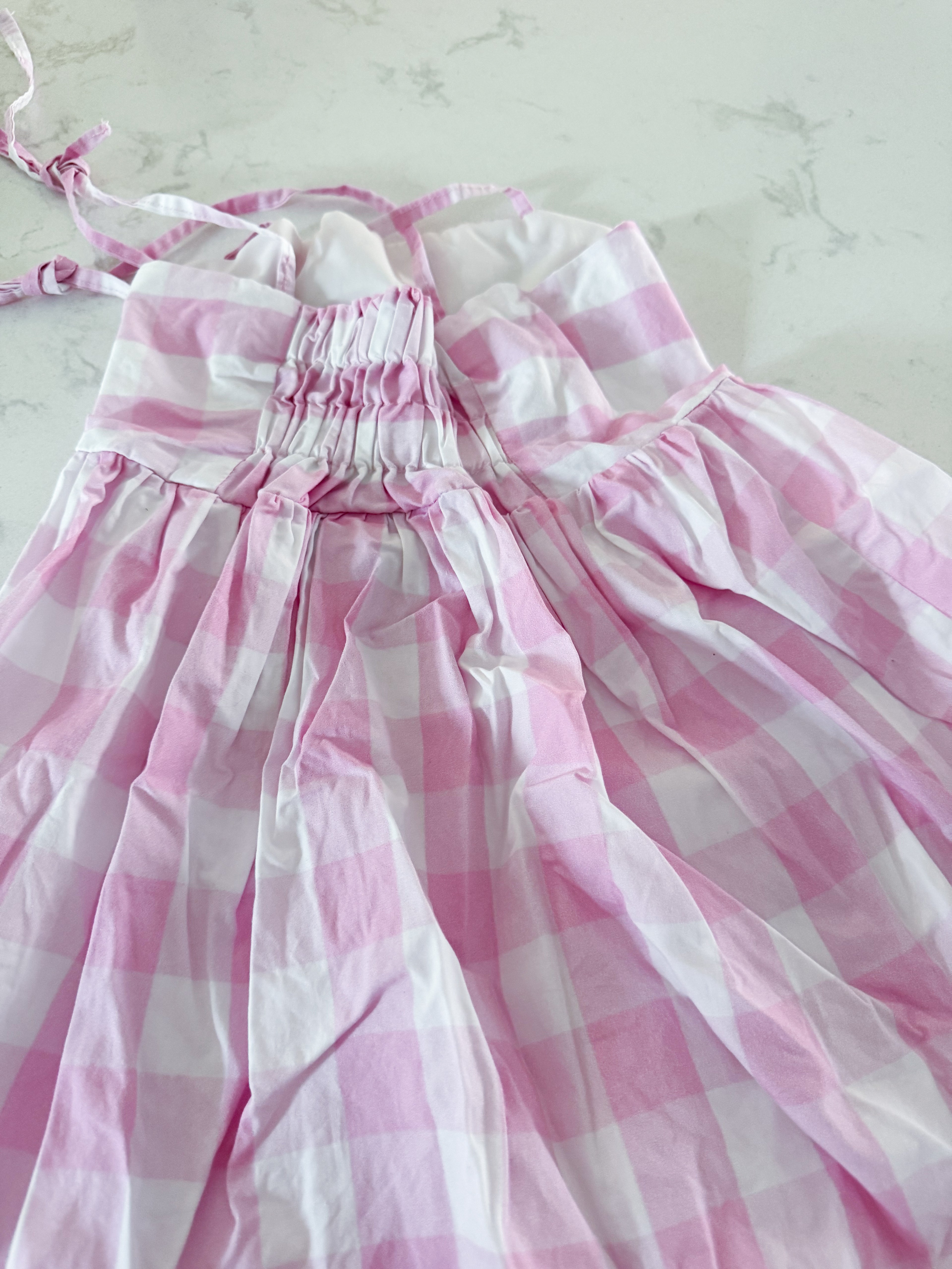 Tulle Tiny- 4T- VGUC- pink plaid tank dress