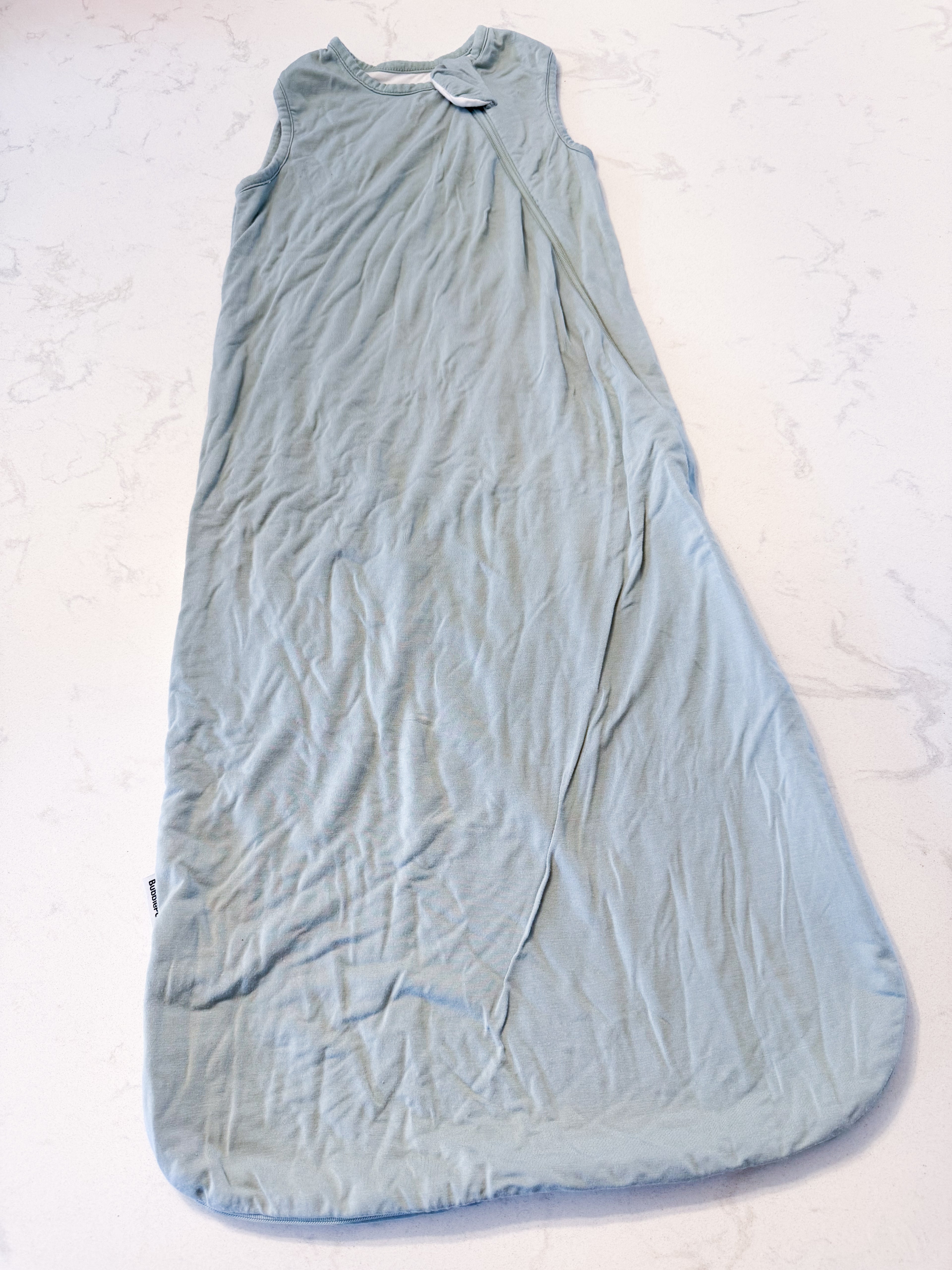 Bubble Panda- M (6-12m)- 0.5 tog- GUC- sage green bamboo sleep sack (kyte dupe)