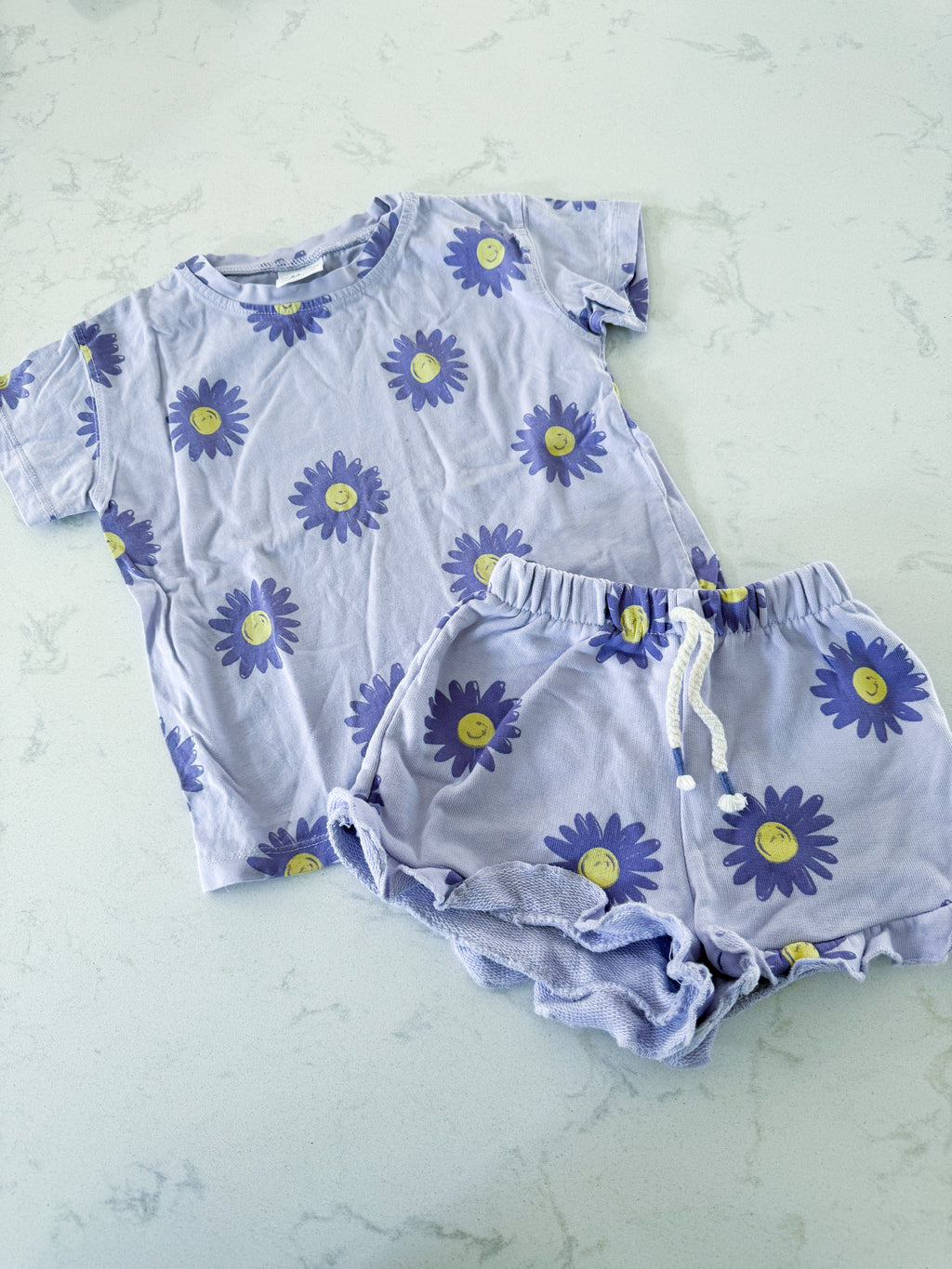Zara- 18-24m- PLAY- purple two piece set with purple florals