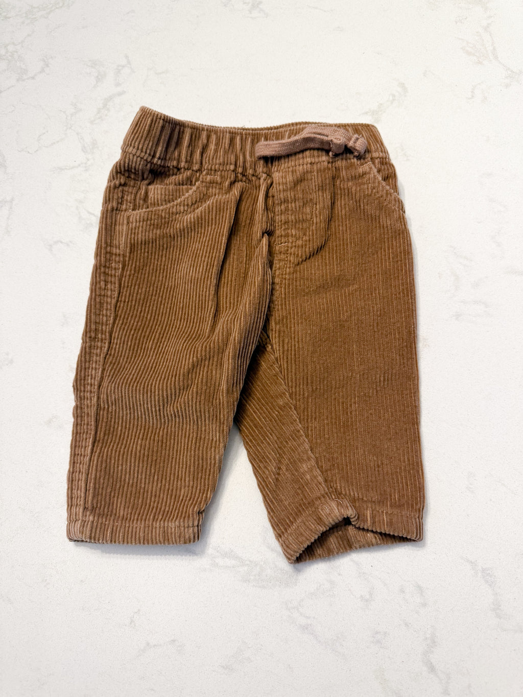George- 0-3m- VGUC- light brown corduroy pants
