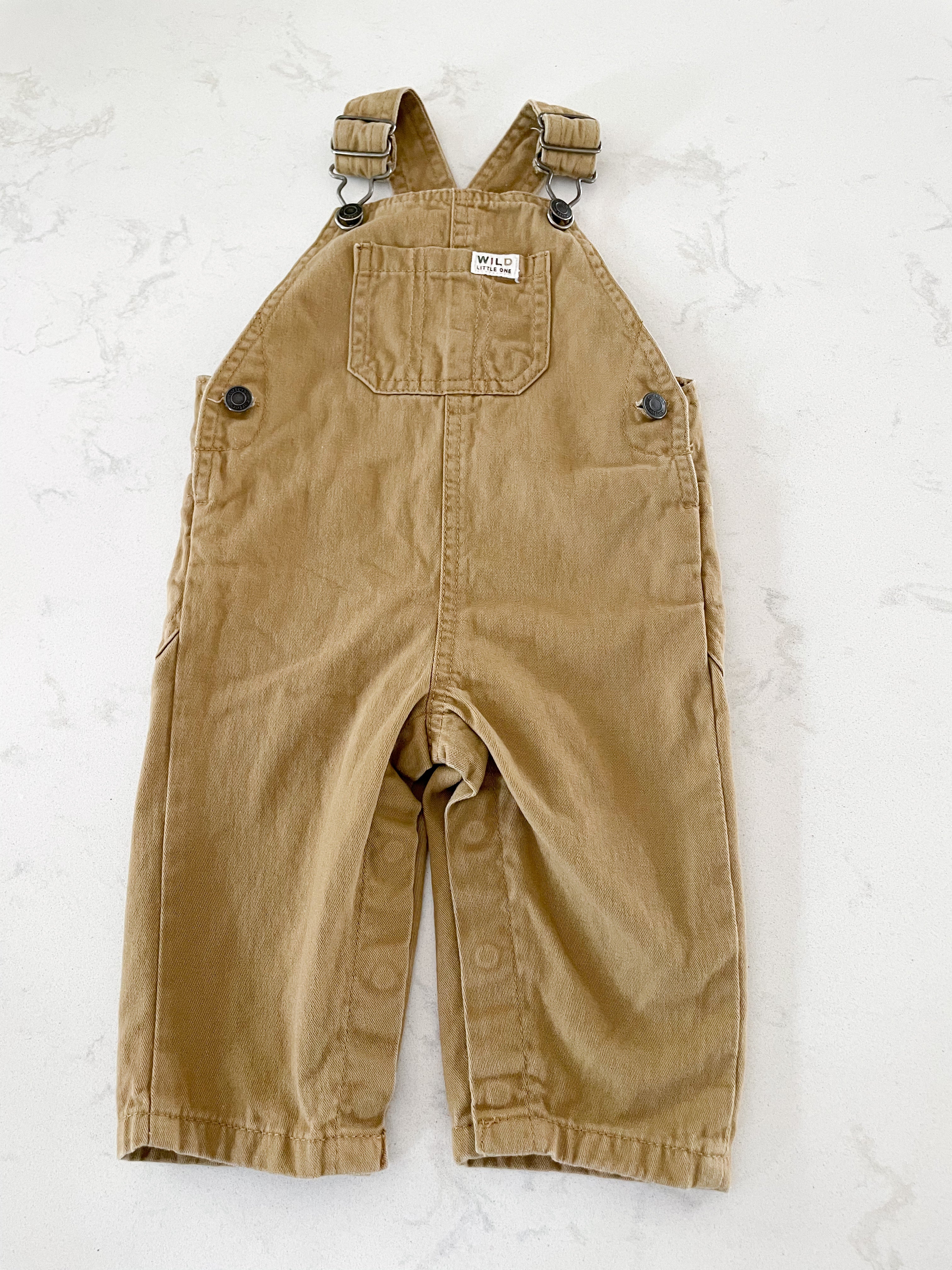 Carter’s- 6 months- beige overalls