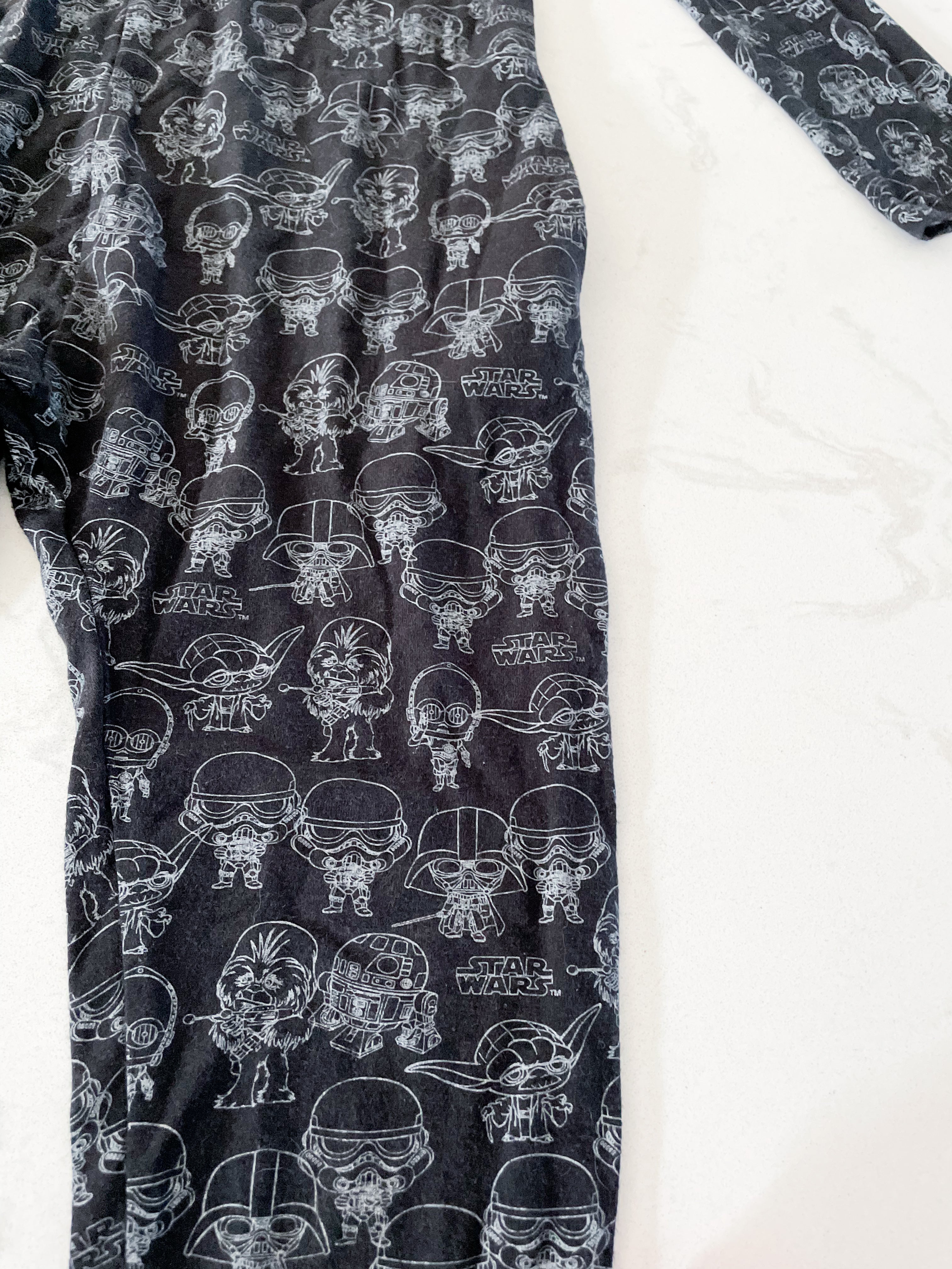 Smash+Tess- 6-7Y- GUC- black bamboo Star Wars romper