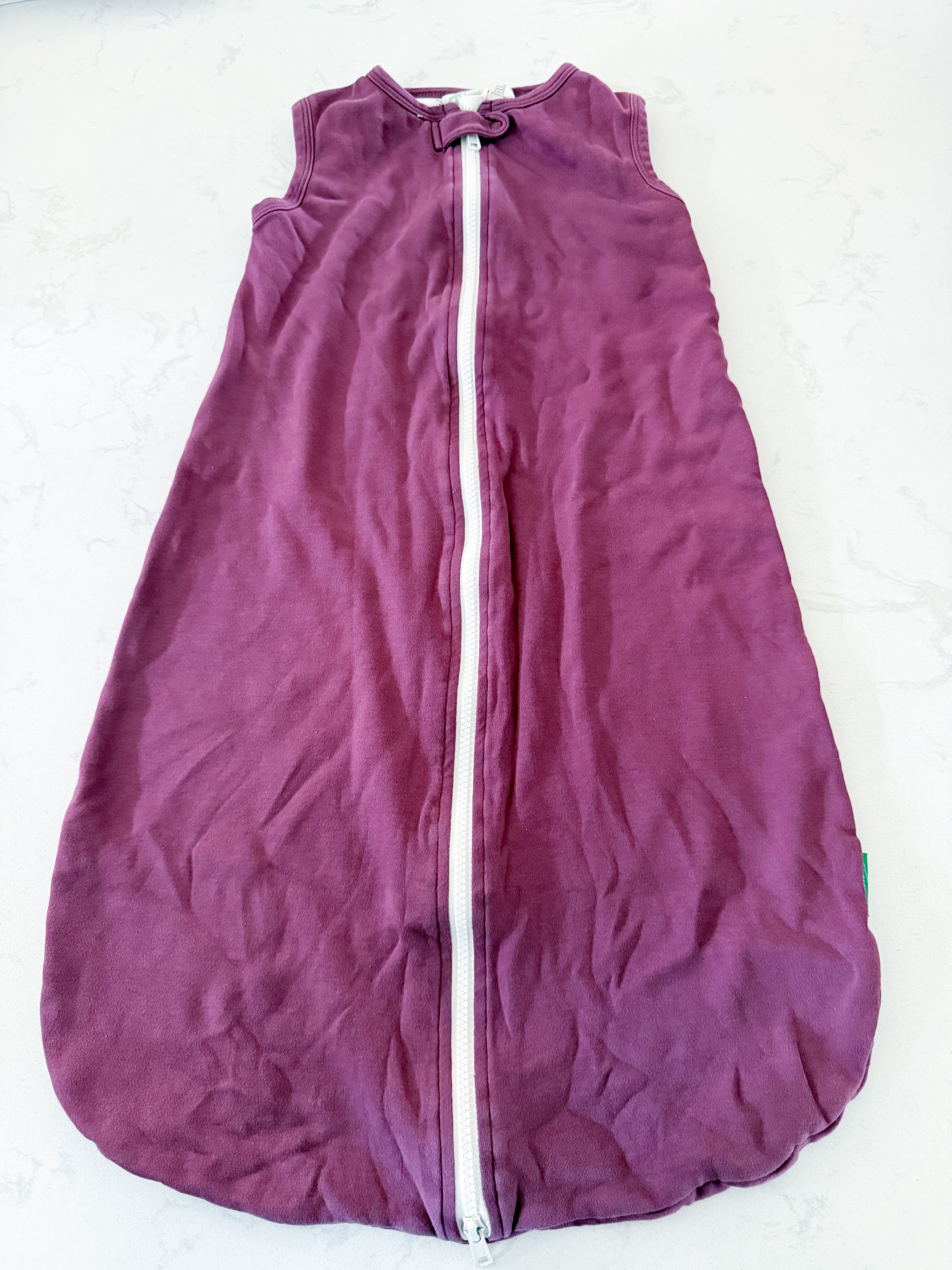 Parade Organics- 6-12m- VGUC- dark purple zip up sleep sack