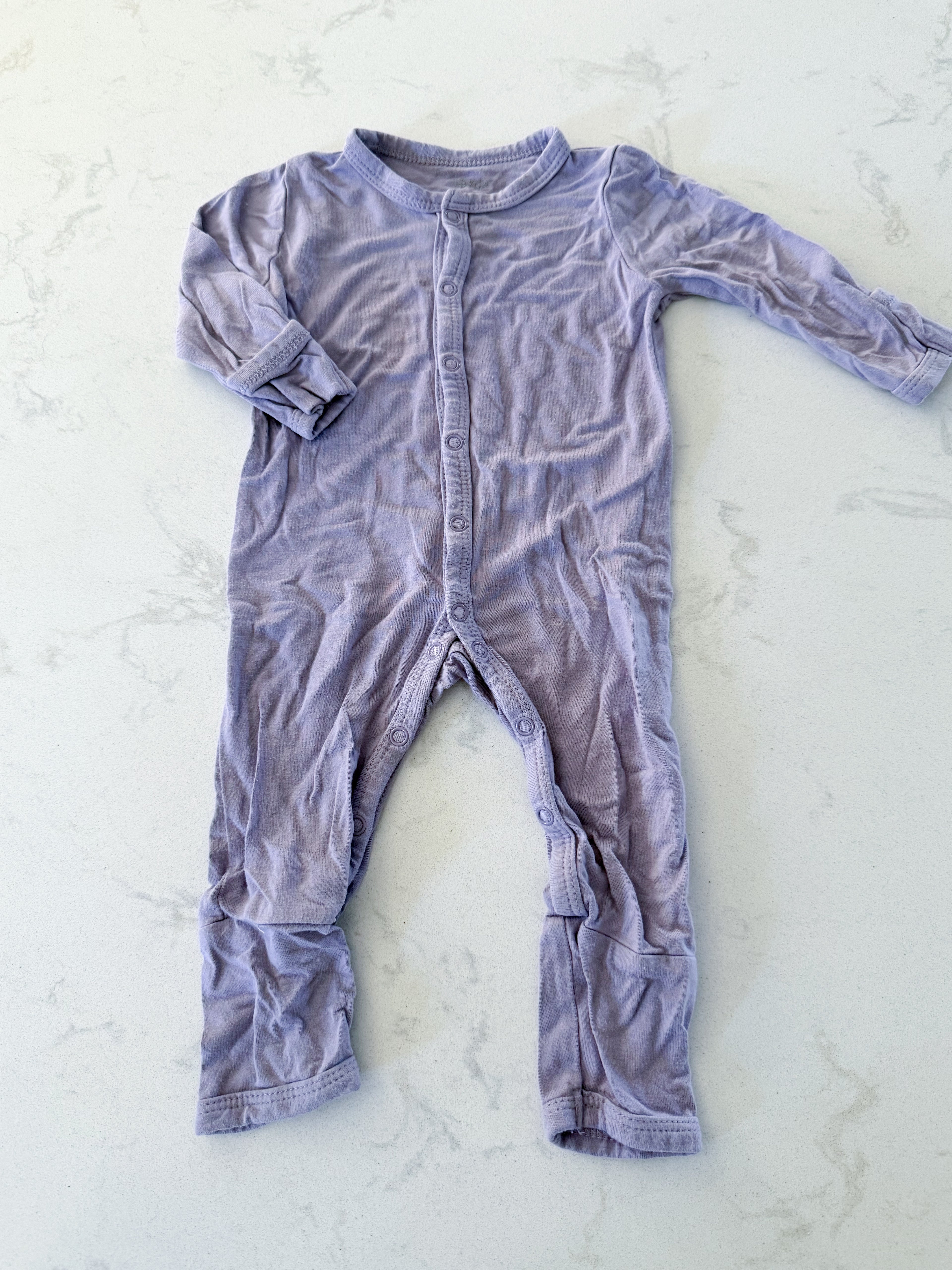 Kyte Baby- 0-3m- PLAY- light purple bamboo footless jammies