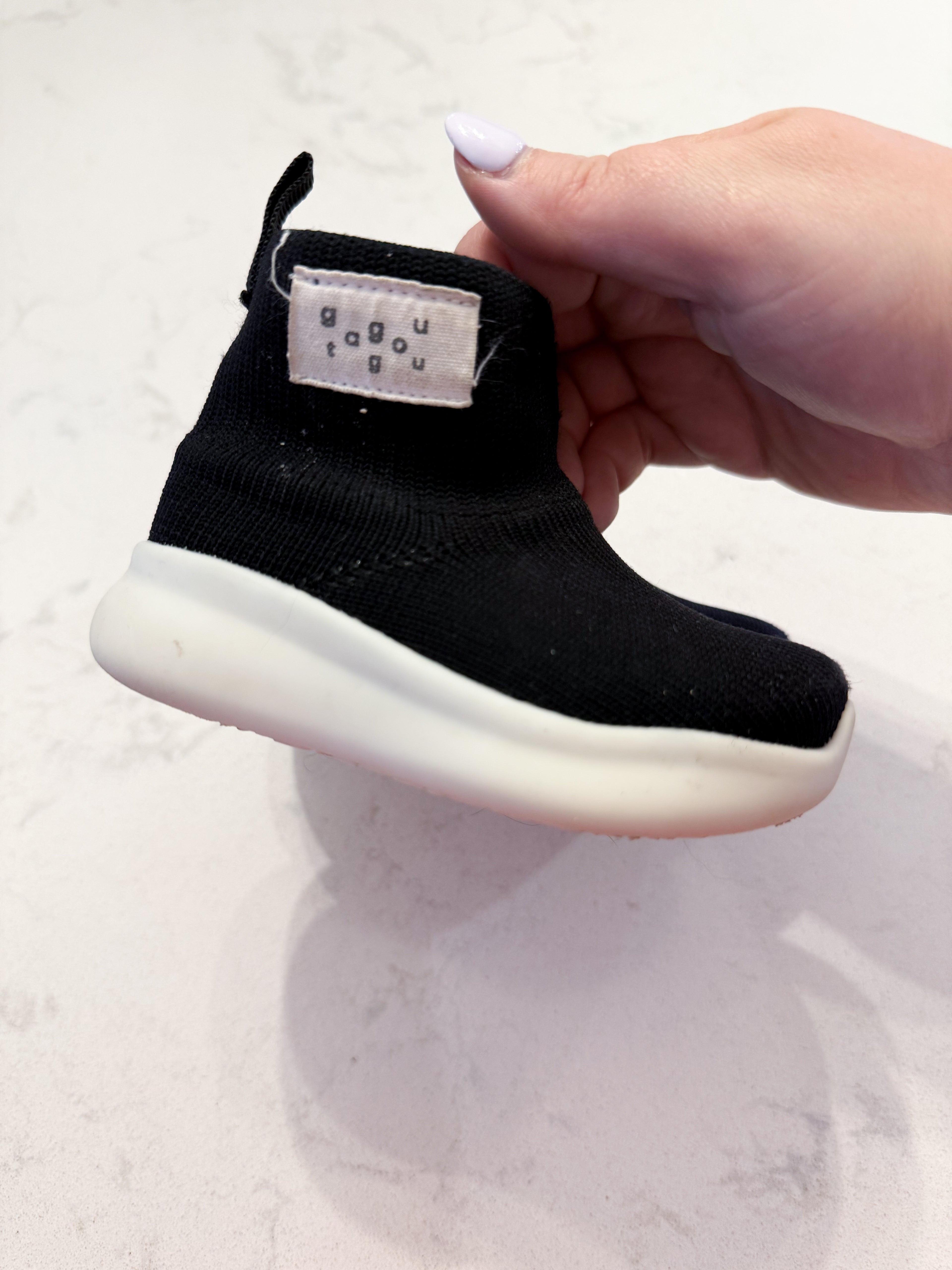 Gagou Tatou- 5C- GUC- slip on high top black shoes