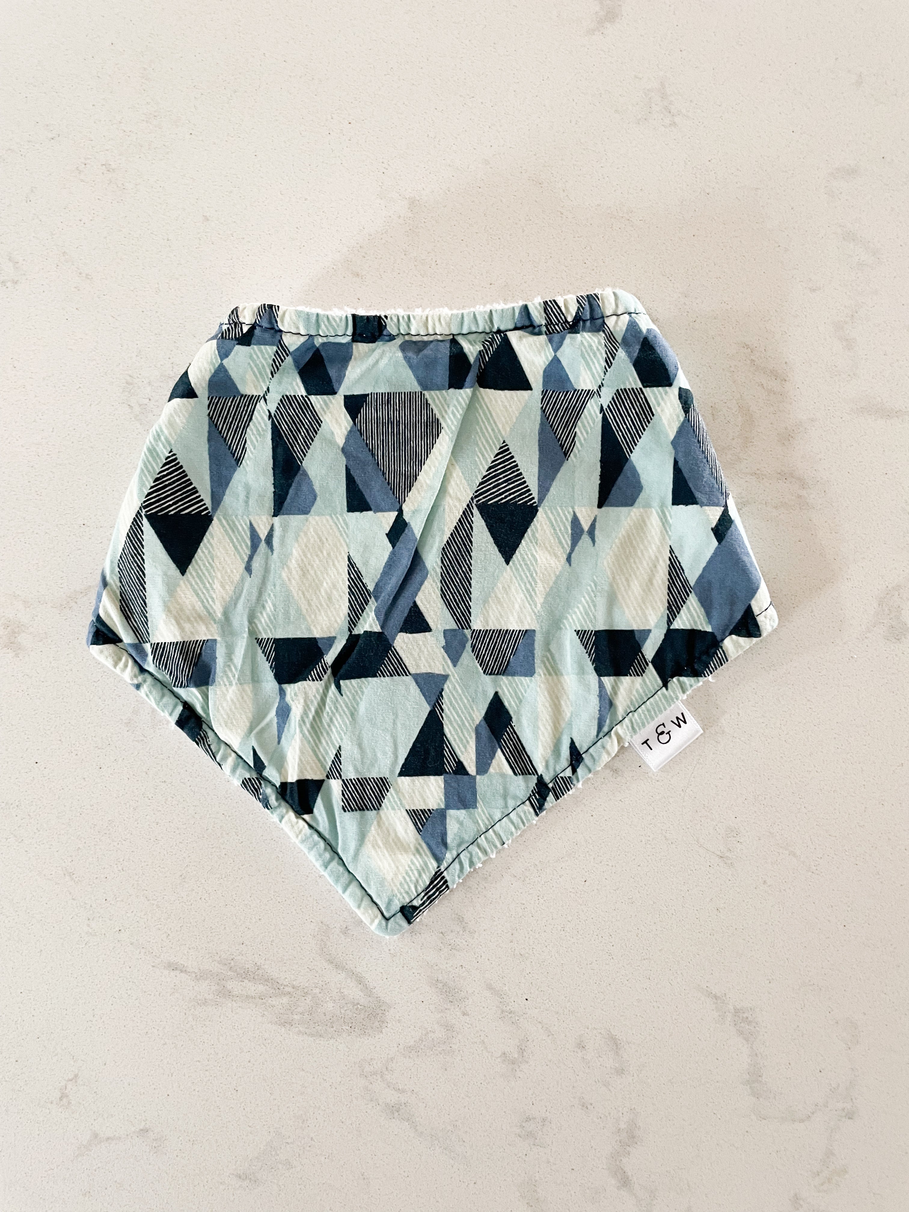 Tay and Willow- GUC- geometric pattern drool bib