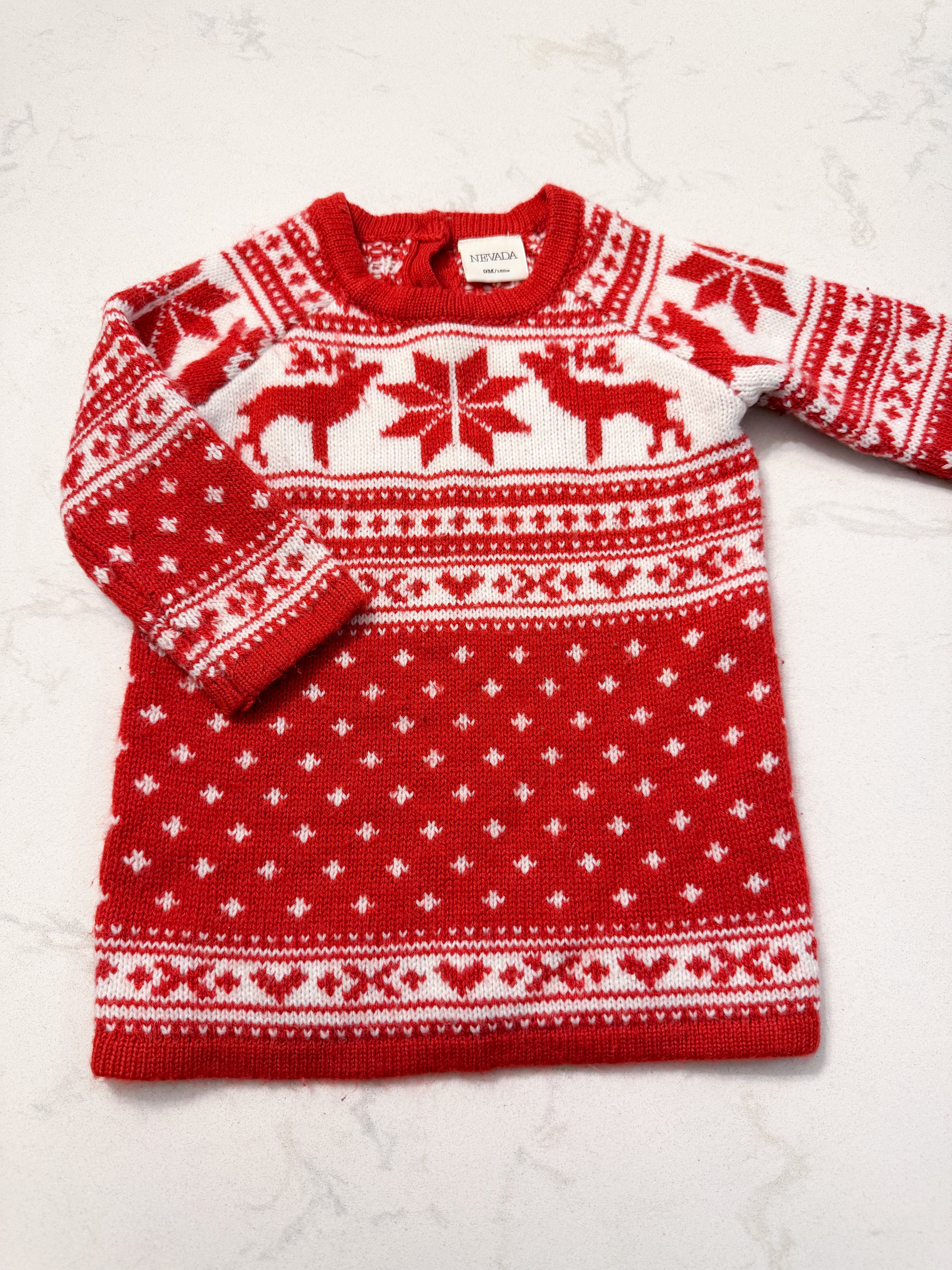 Nevada- 9m- GUC- red knit sweater dress