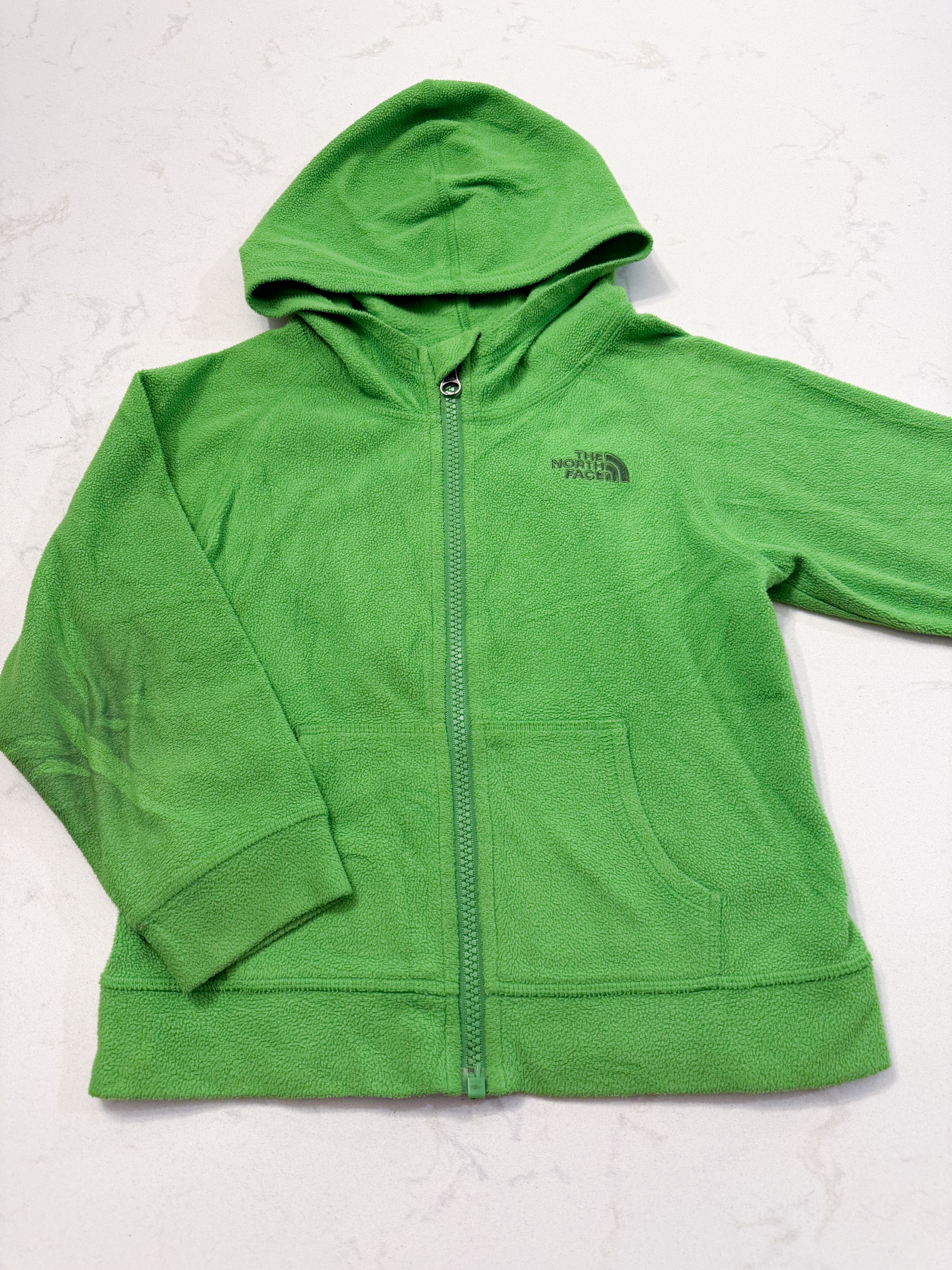 The North Face- 4T- PLAYYY- green zip up fleece
