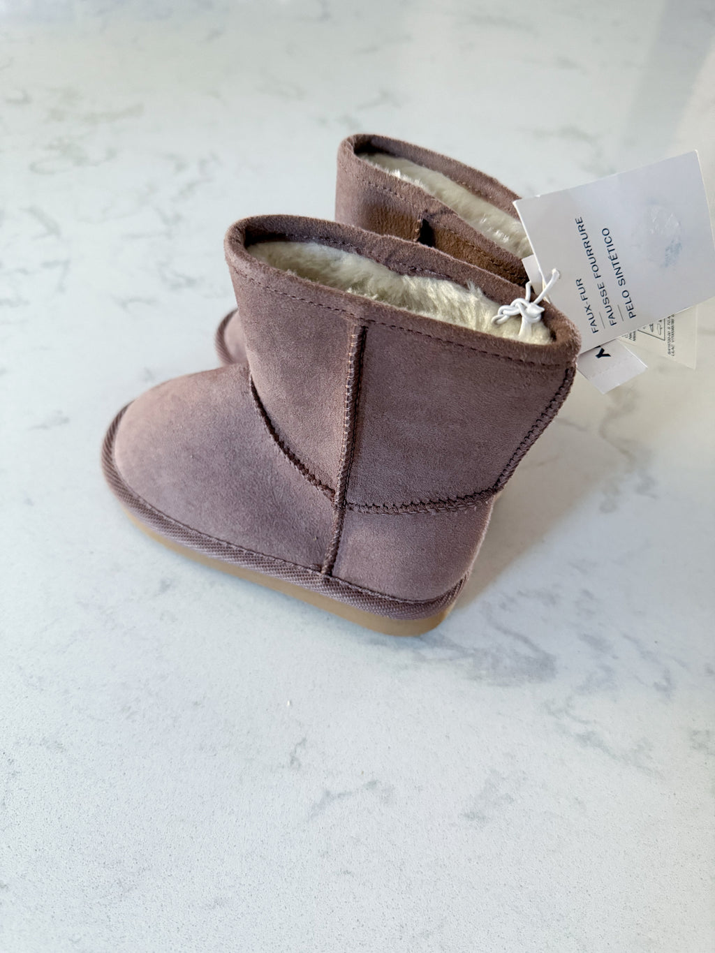 Old Navy- 7C- BNWT- faux fur boots- purple Ugg dupes